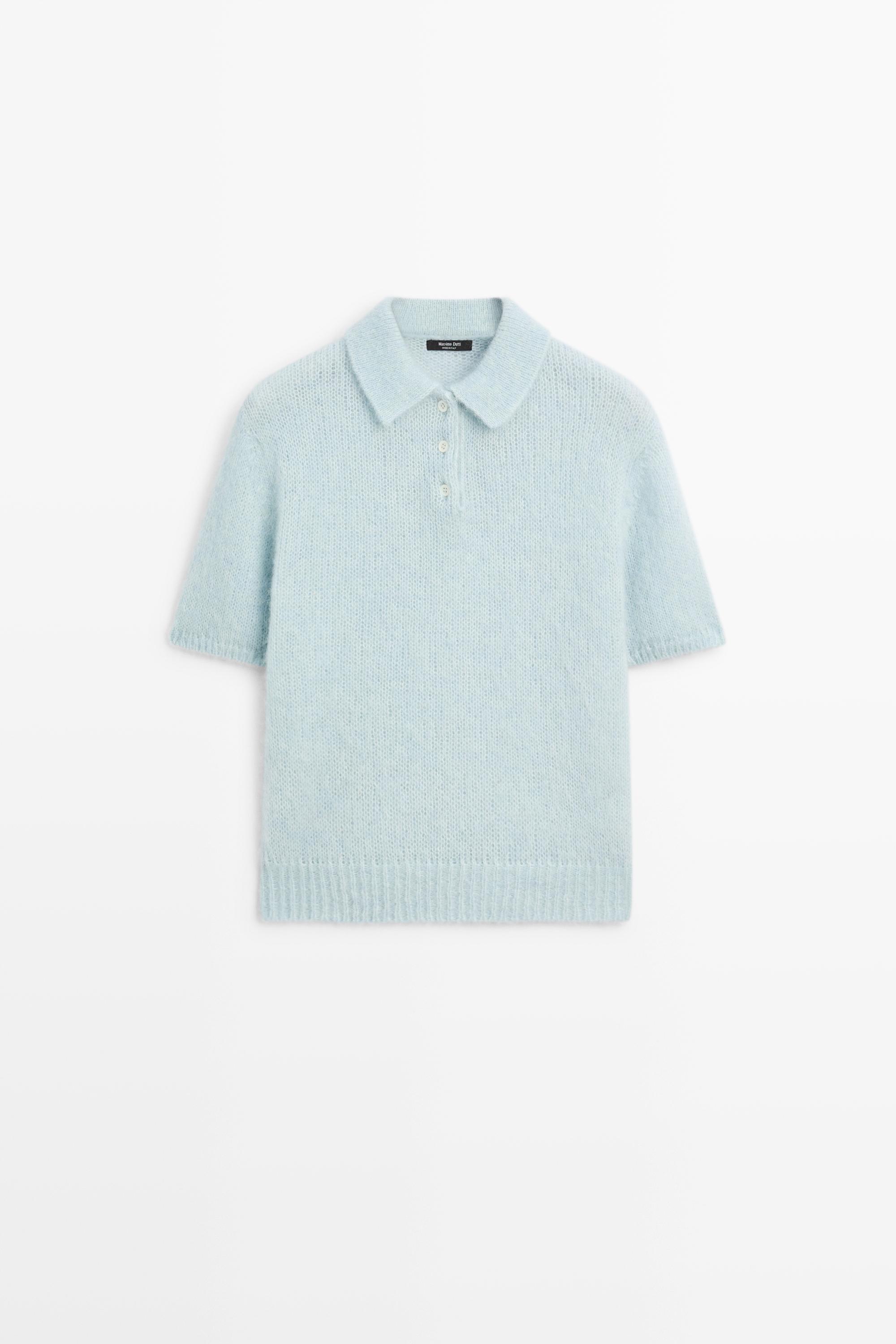 Massimo Dutti Alpaka karışımlı triko polo yaka kazak görsel 5