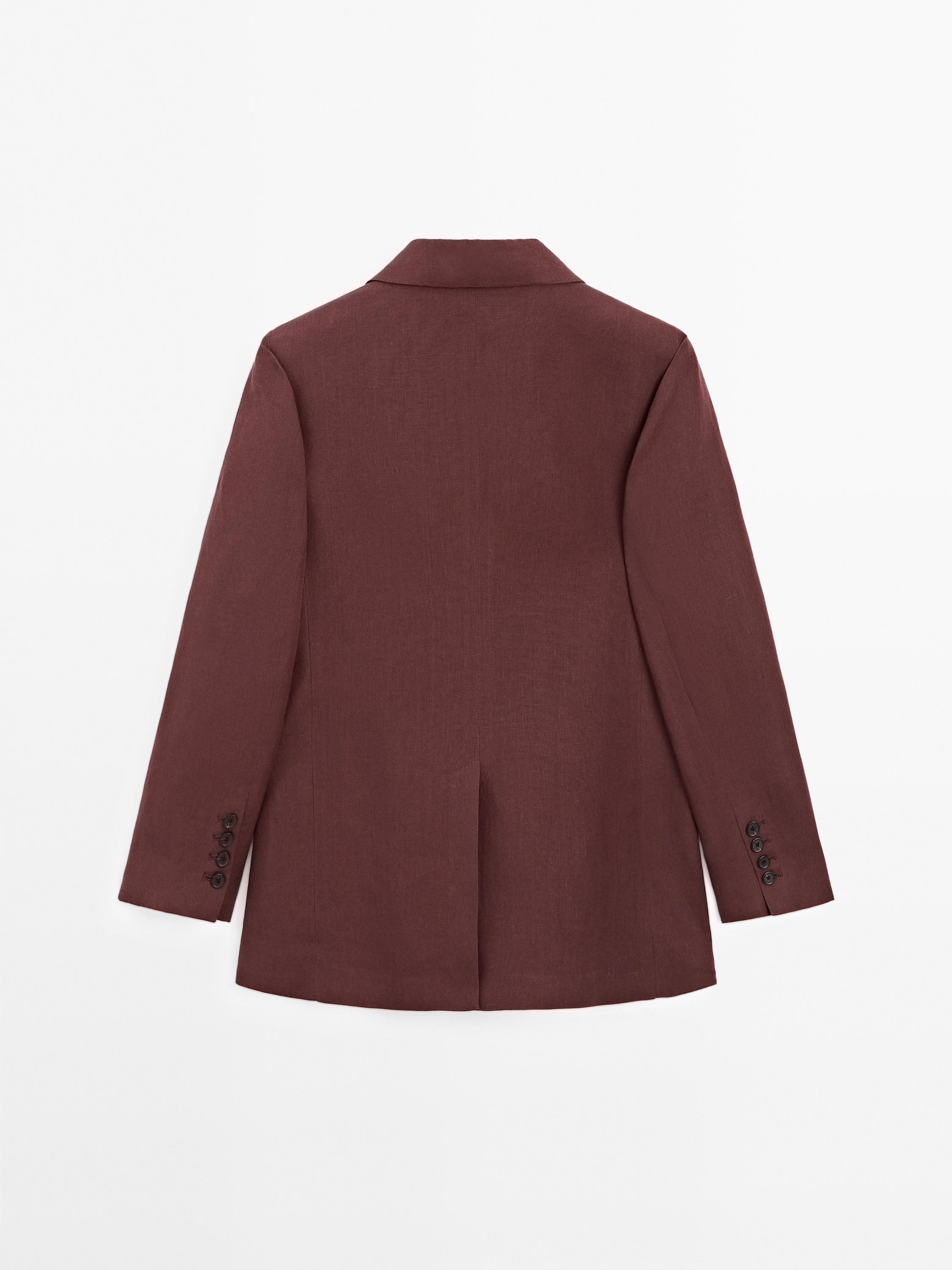 100% linen two-button blazer