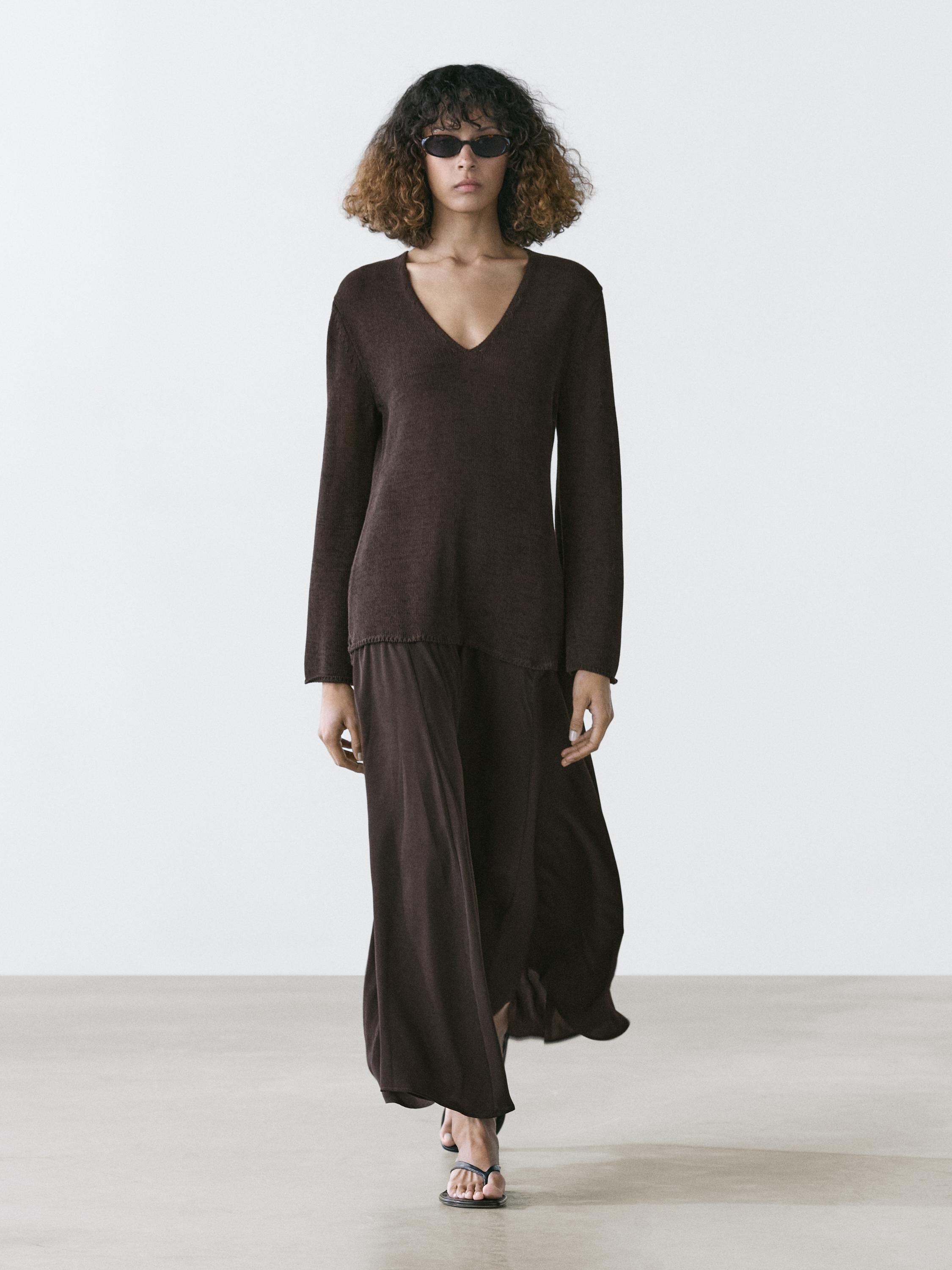 Vestido punto combinado con algodón