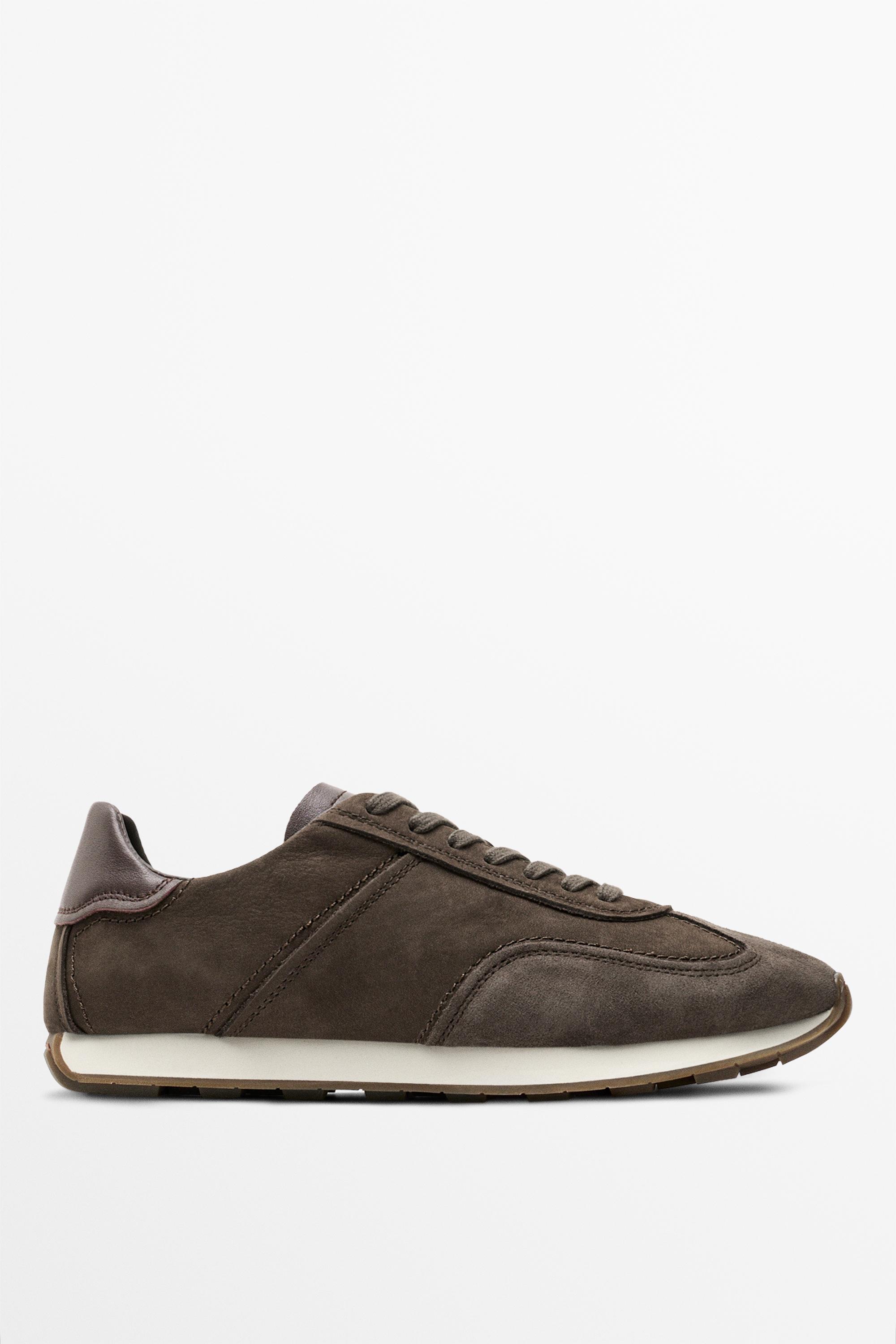 Milled nappa leather sneaker