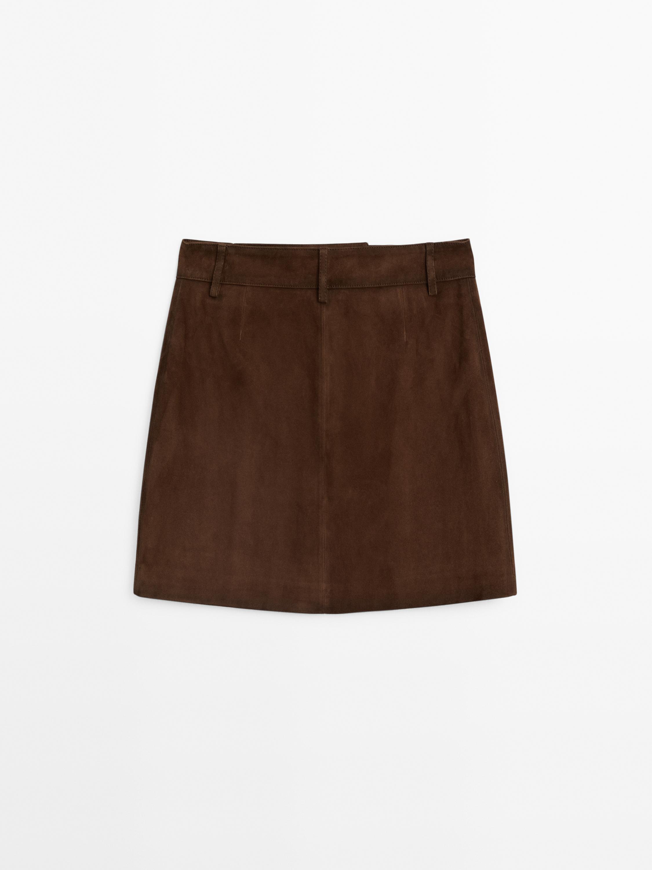 Falda mini ante piel