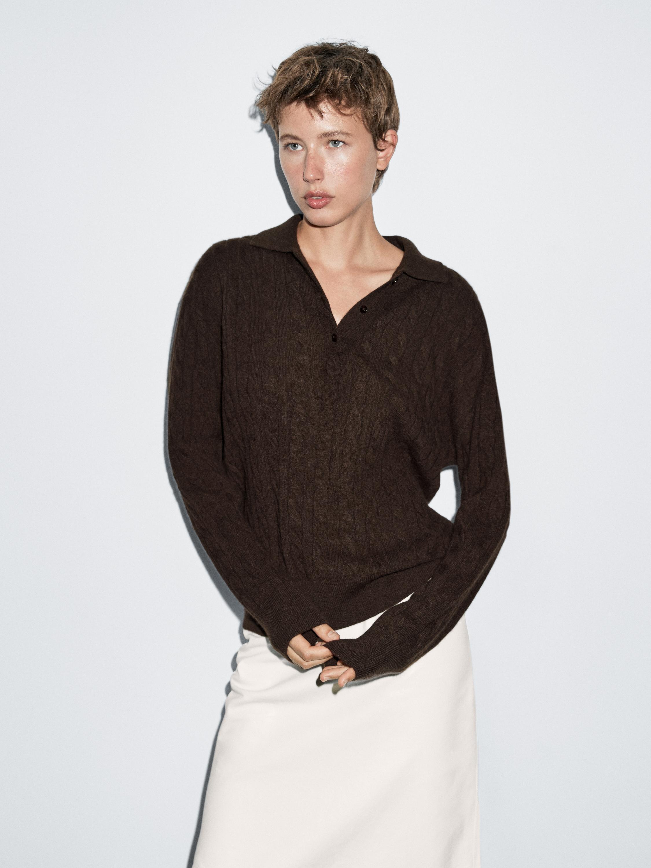 Jersey cuello polo 100% cashmere
