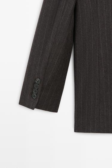 Pinstripe suit blazer — CAREY 7