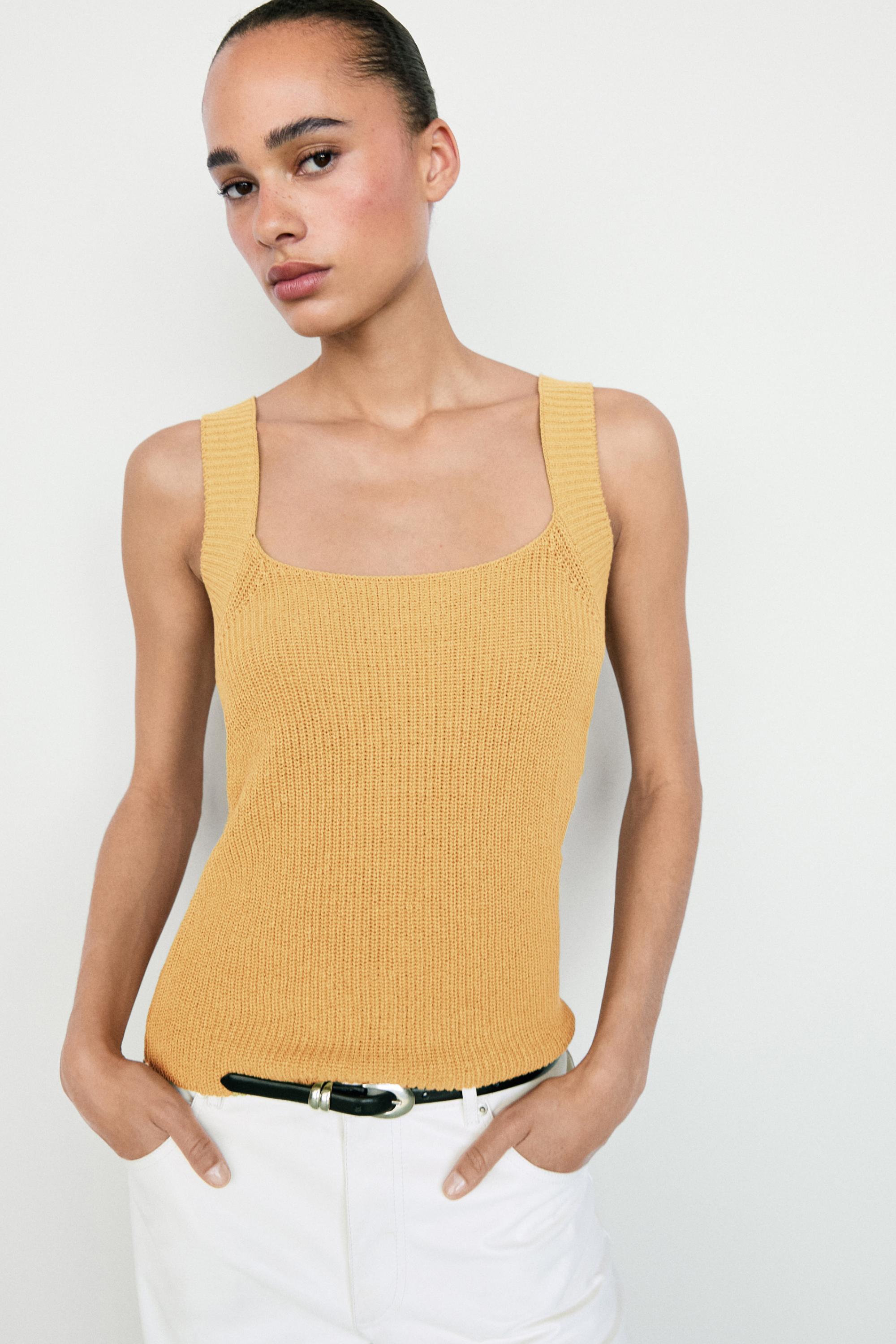 Ribbed knit tank top