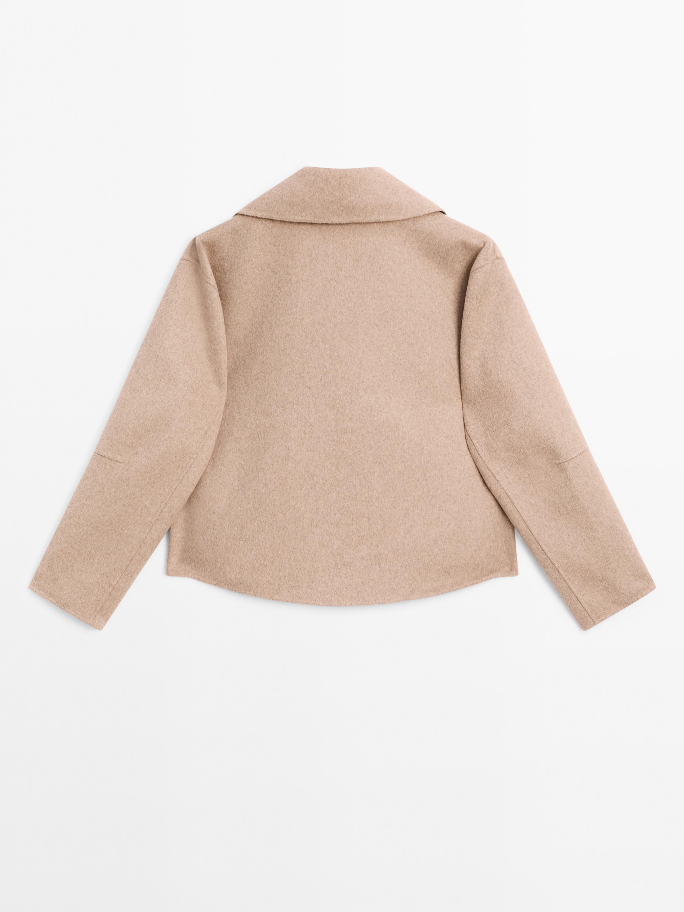 Cropped wool blend jacket