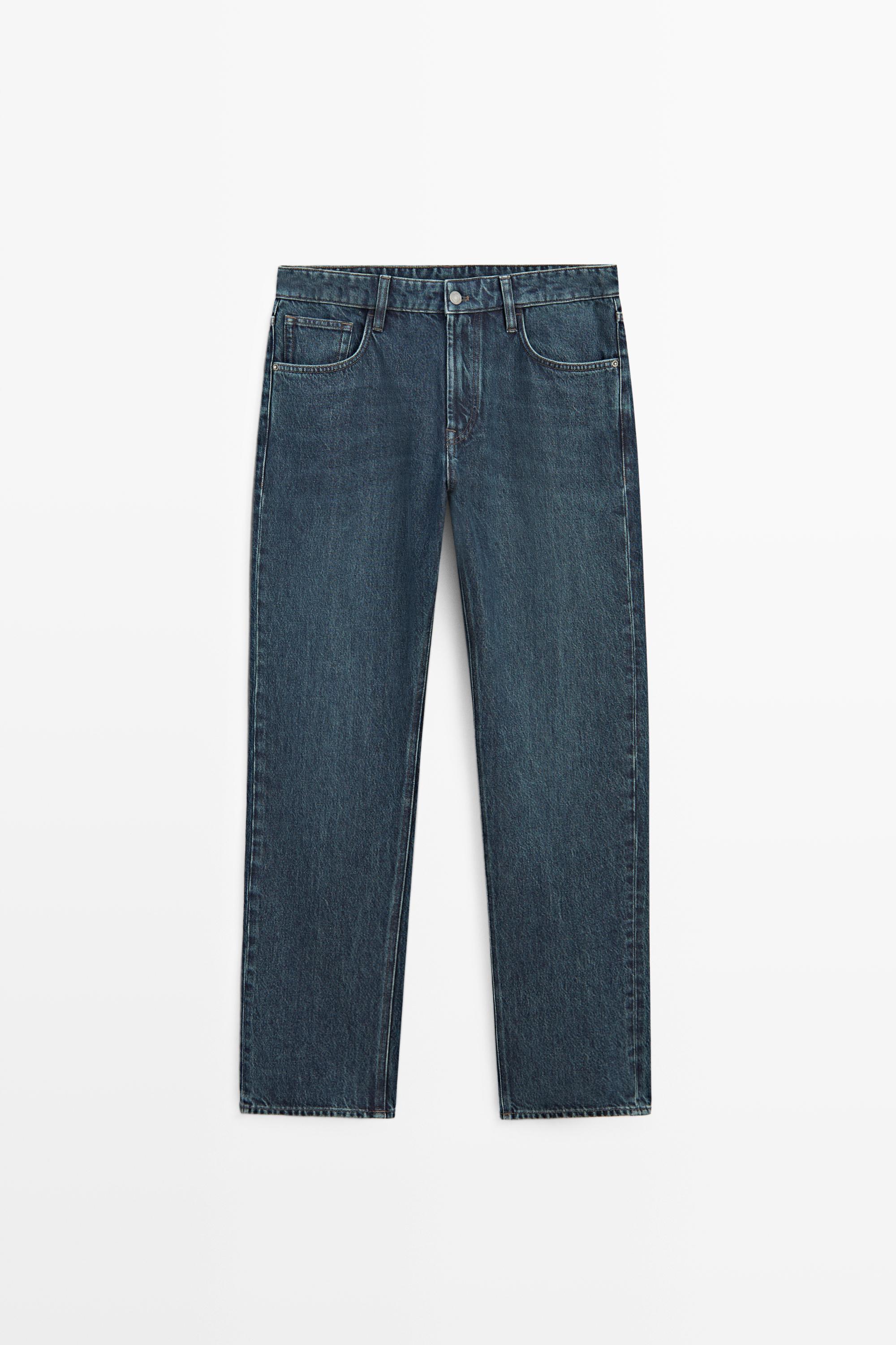 Джинси tapered fit · Індиго · Trousers | Massimo Dutti