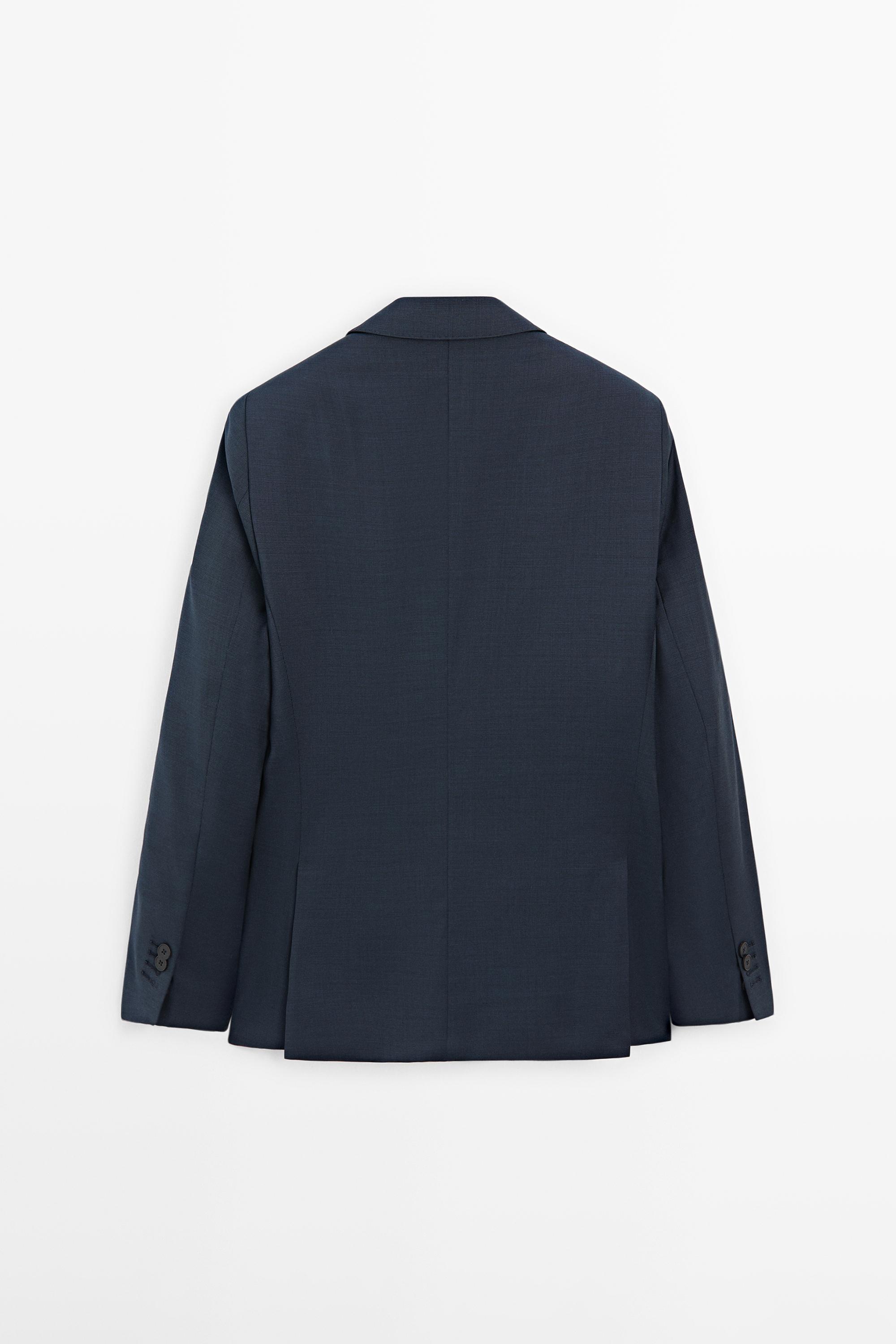 100% cool wool suit blazer — BLUE