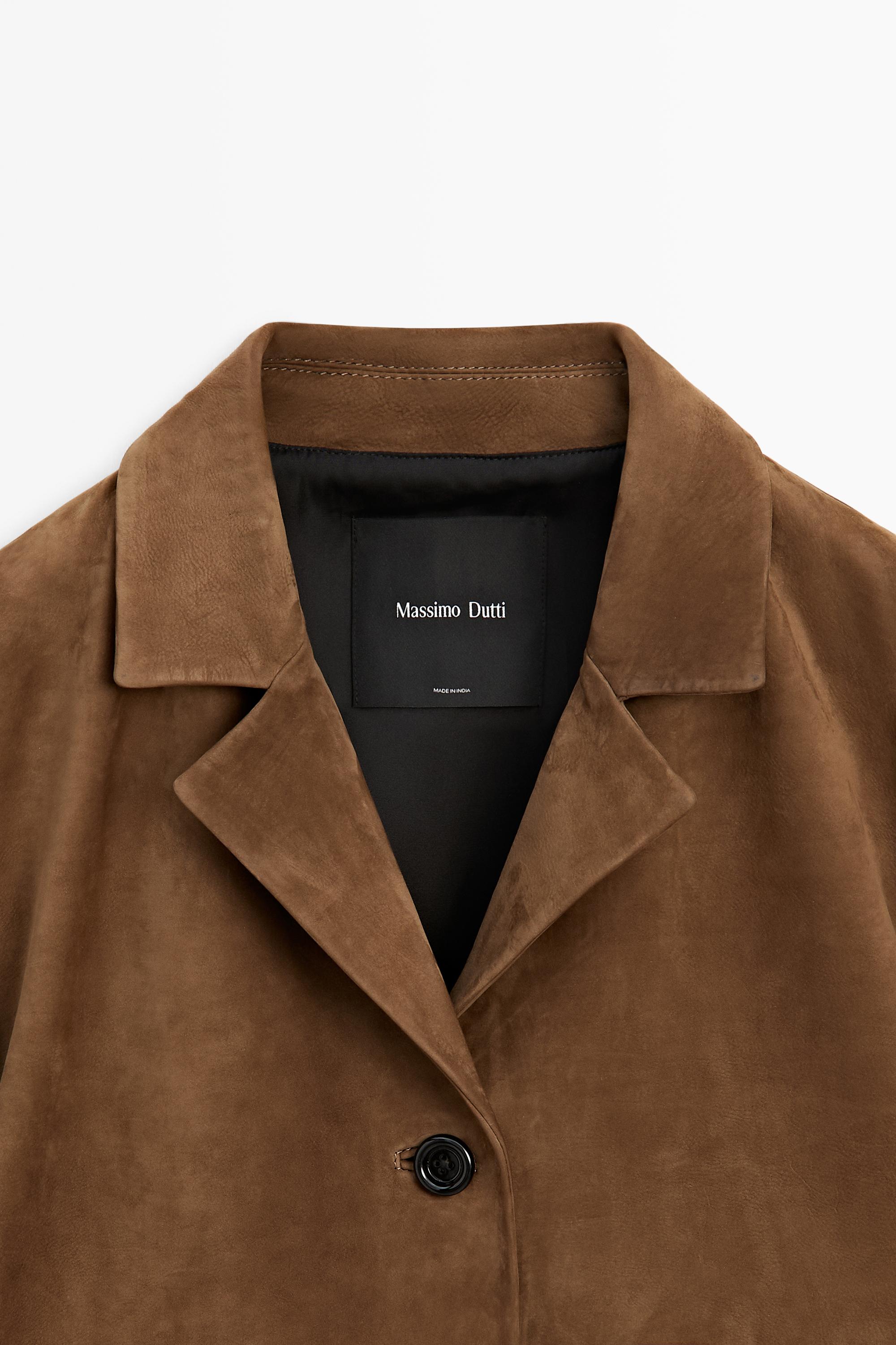 100% Suede lapel blazer — CAMEL