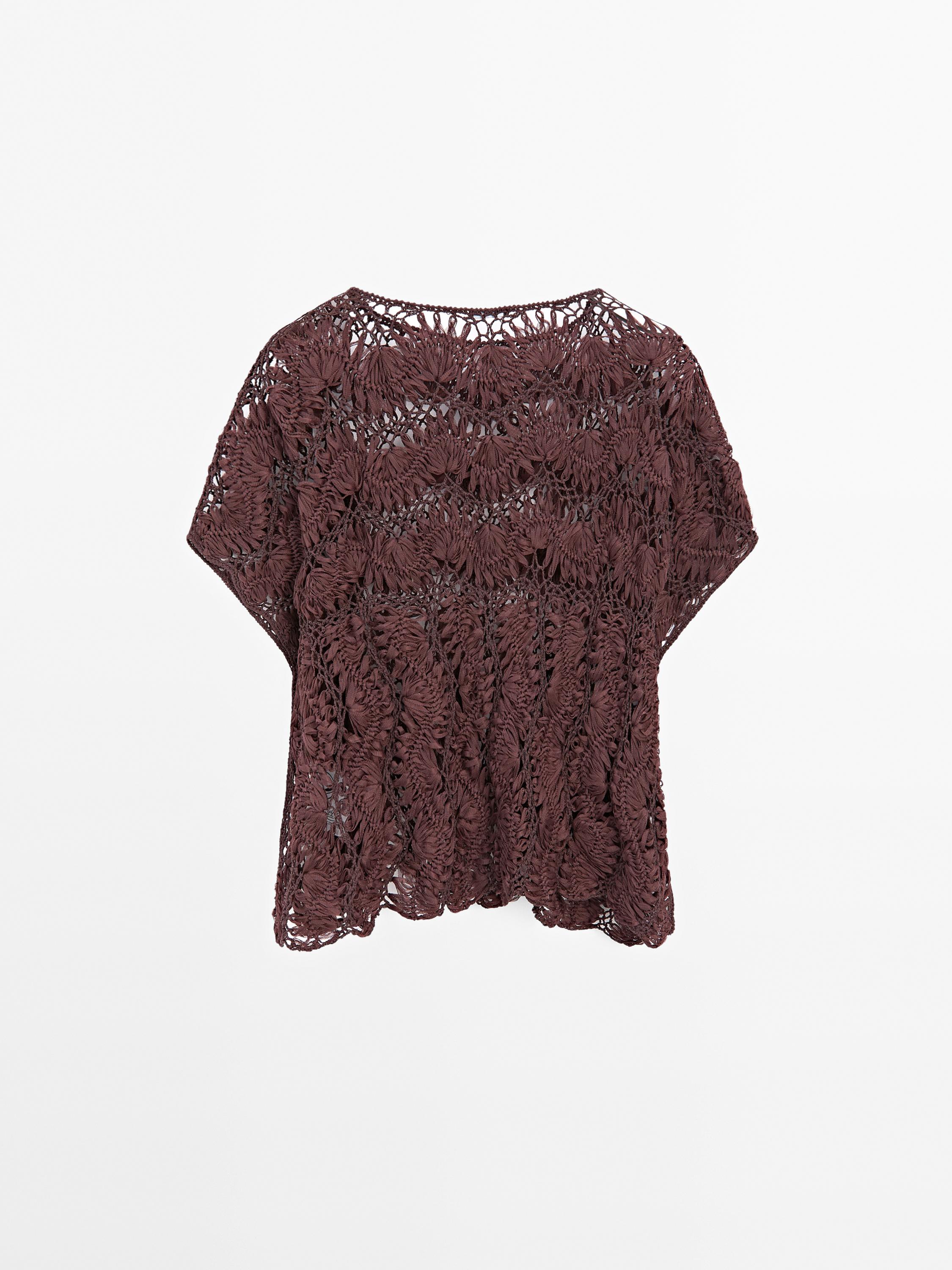 Cutwork crochet cape