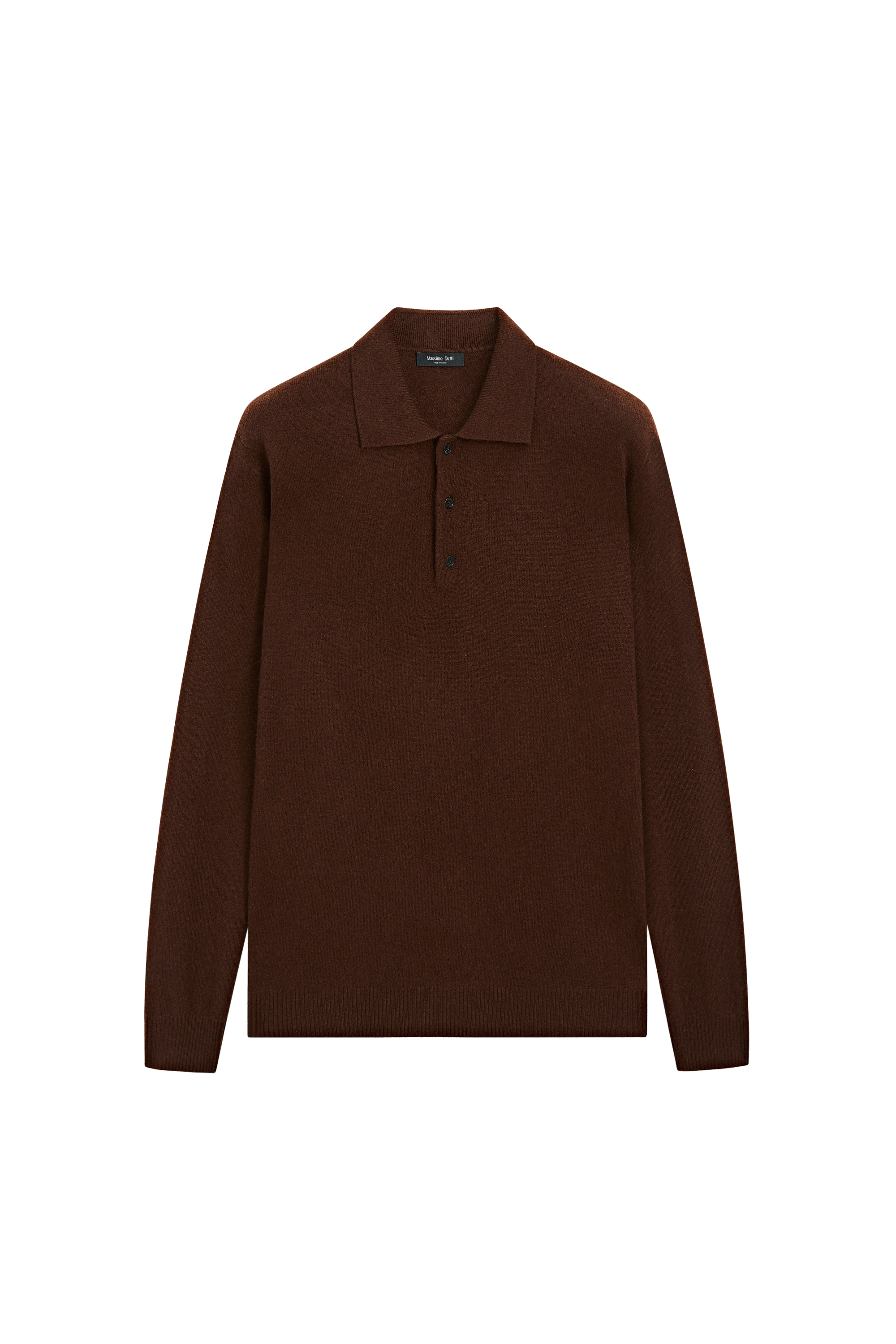Massimo Dutti Yün kaşmir karışımlı polo kazak görsel 6