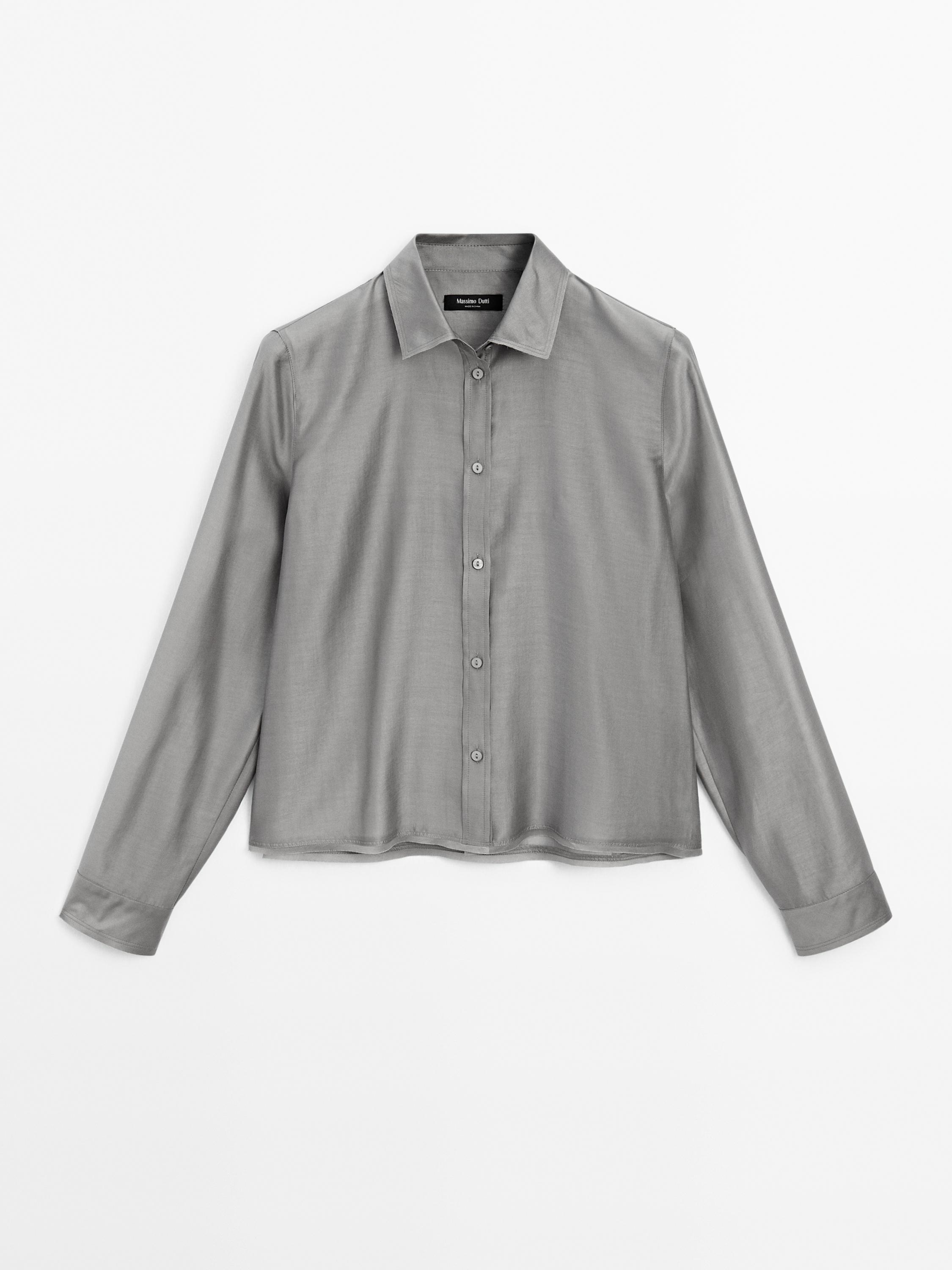 Flowing semi-sheer shirt