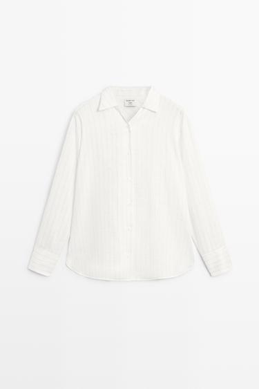 Striped flowing shirt - STUDIO — CREAM 2