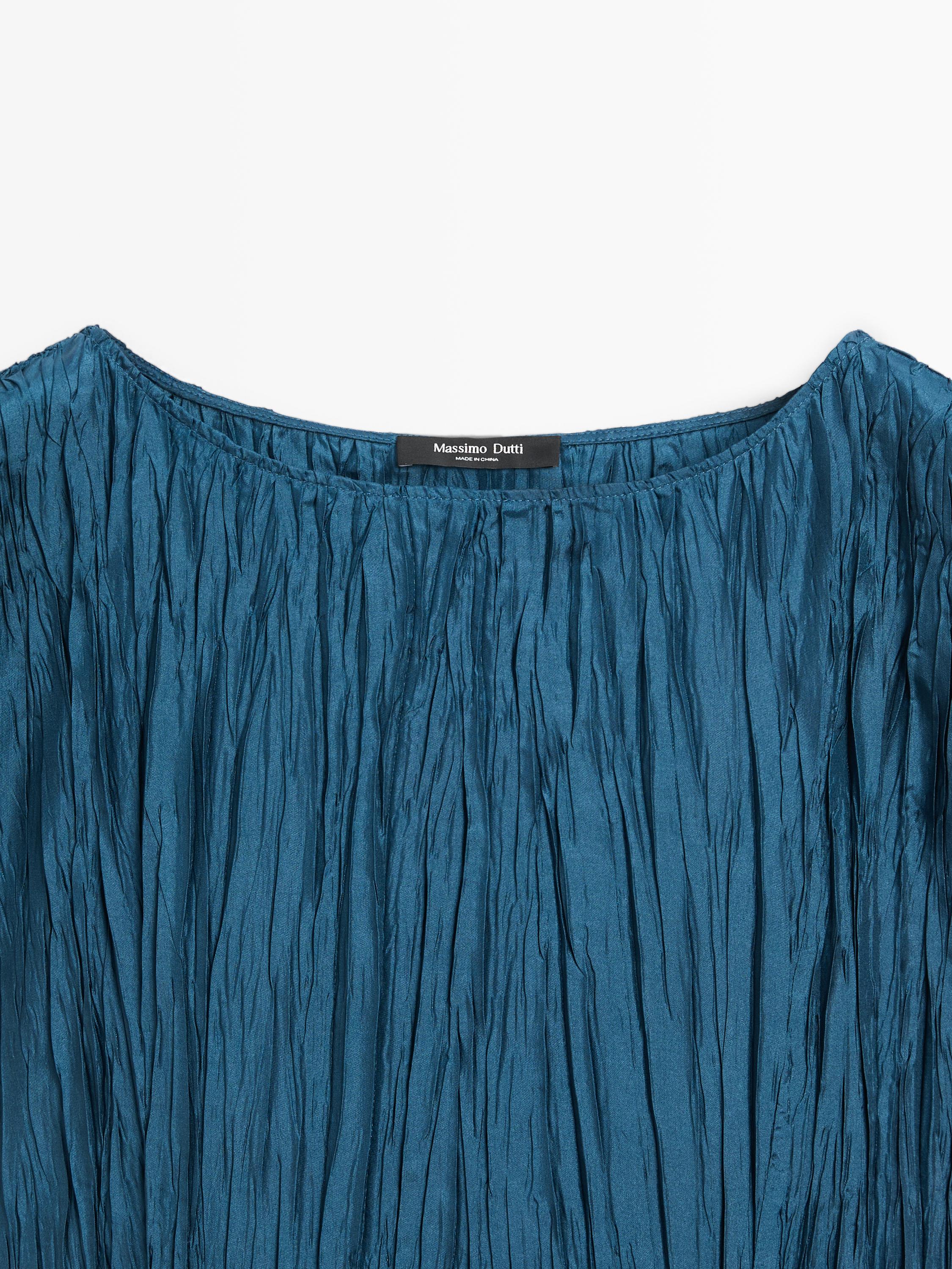Robe longue plissée