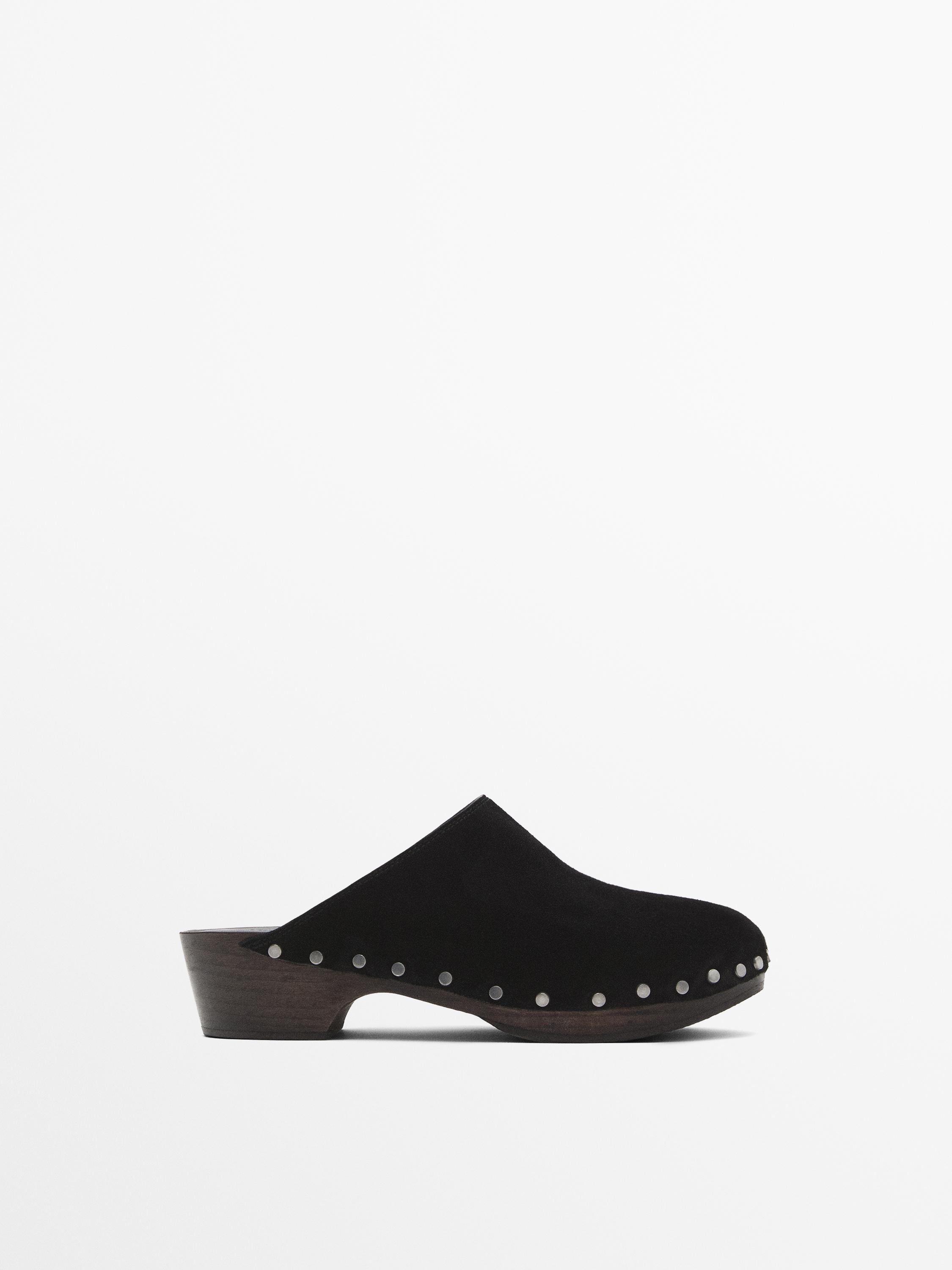 Sabots en croûte de cuir