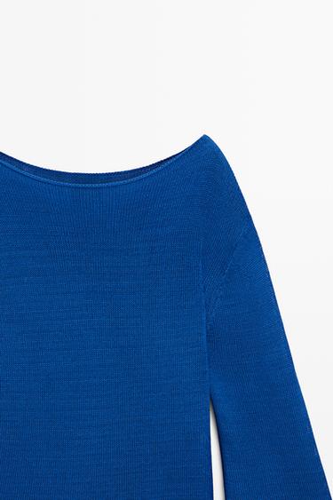 100% mercerised cotton sweater — DEEP BLUE 4
