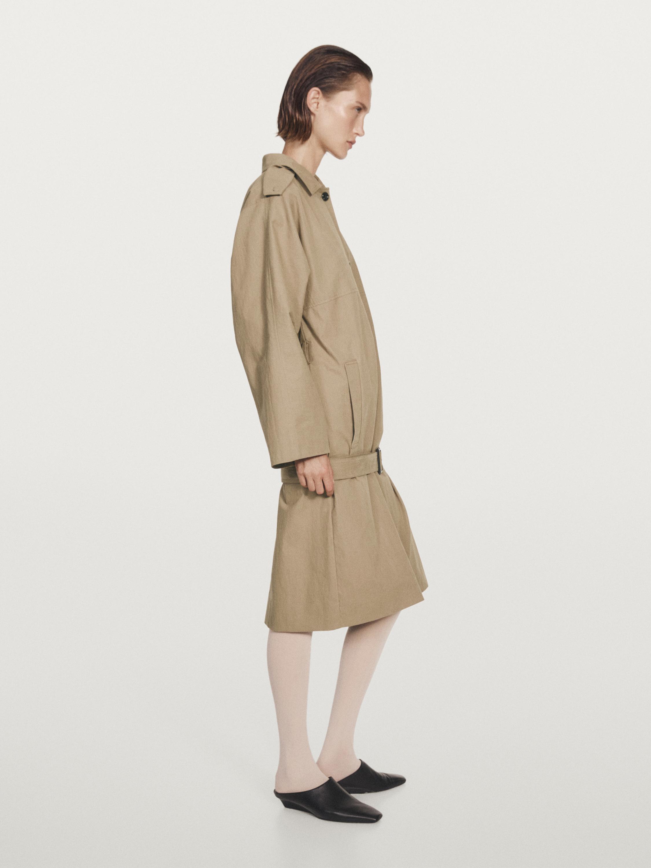 Cotton blend trench coat