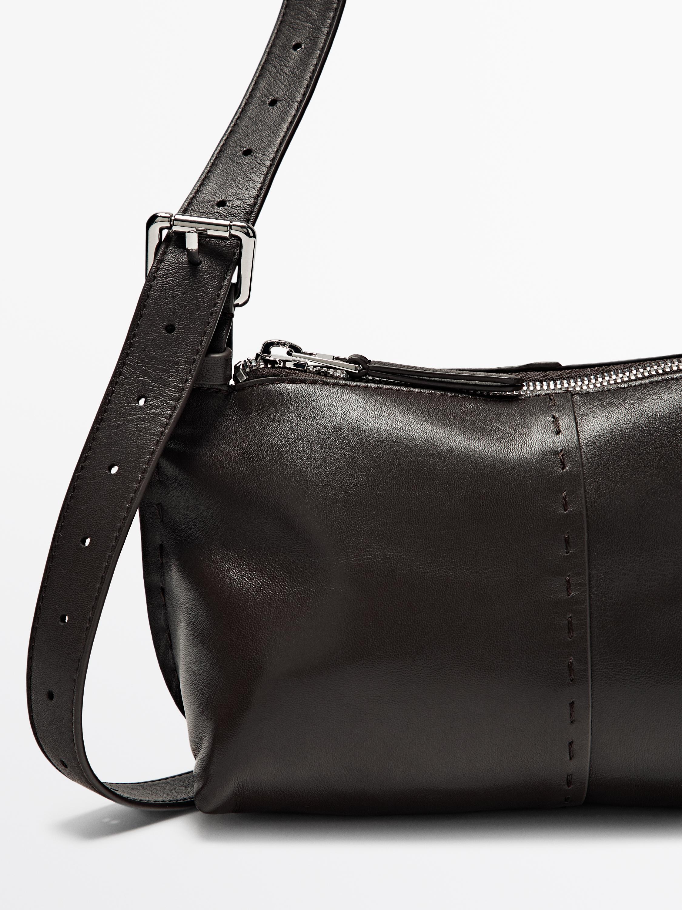 Mini-sac à bandoulière en cuir nappa