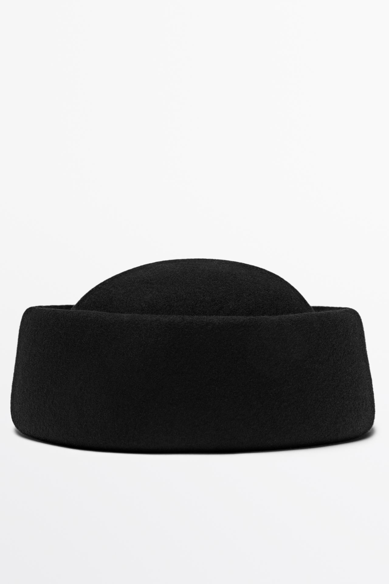 100% Wool Skullcap — BLACK