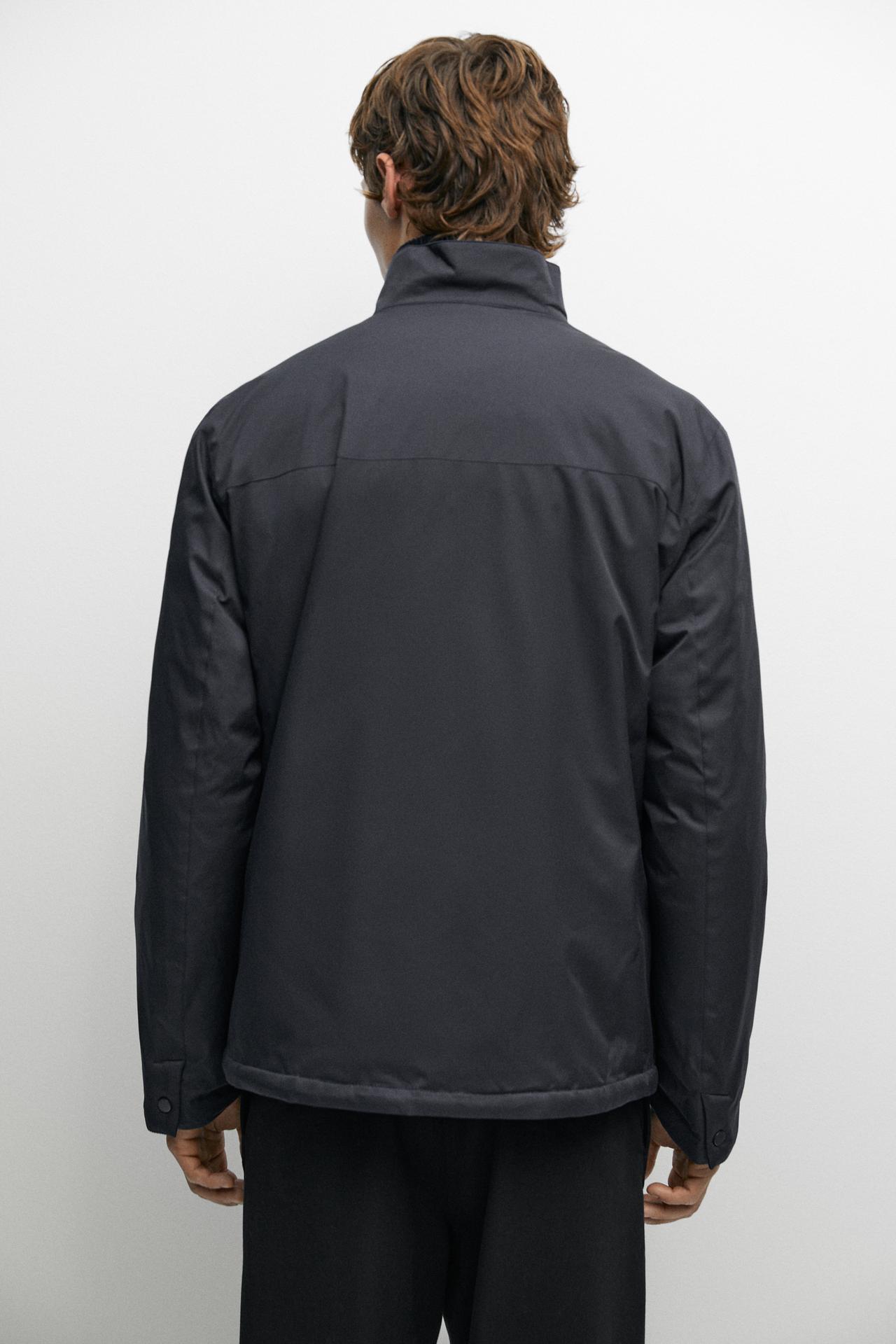 Stand-up collar down jacket — Sky blue