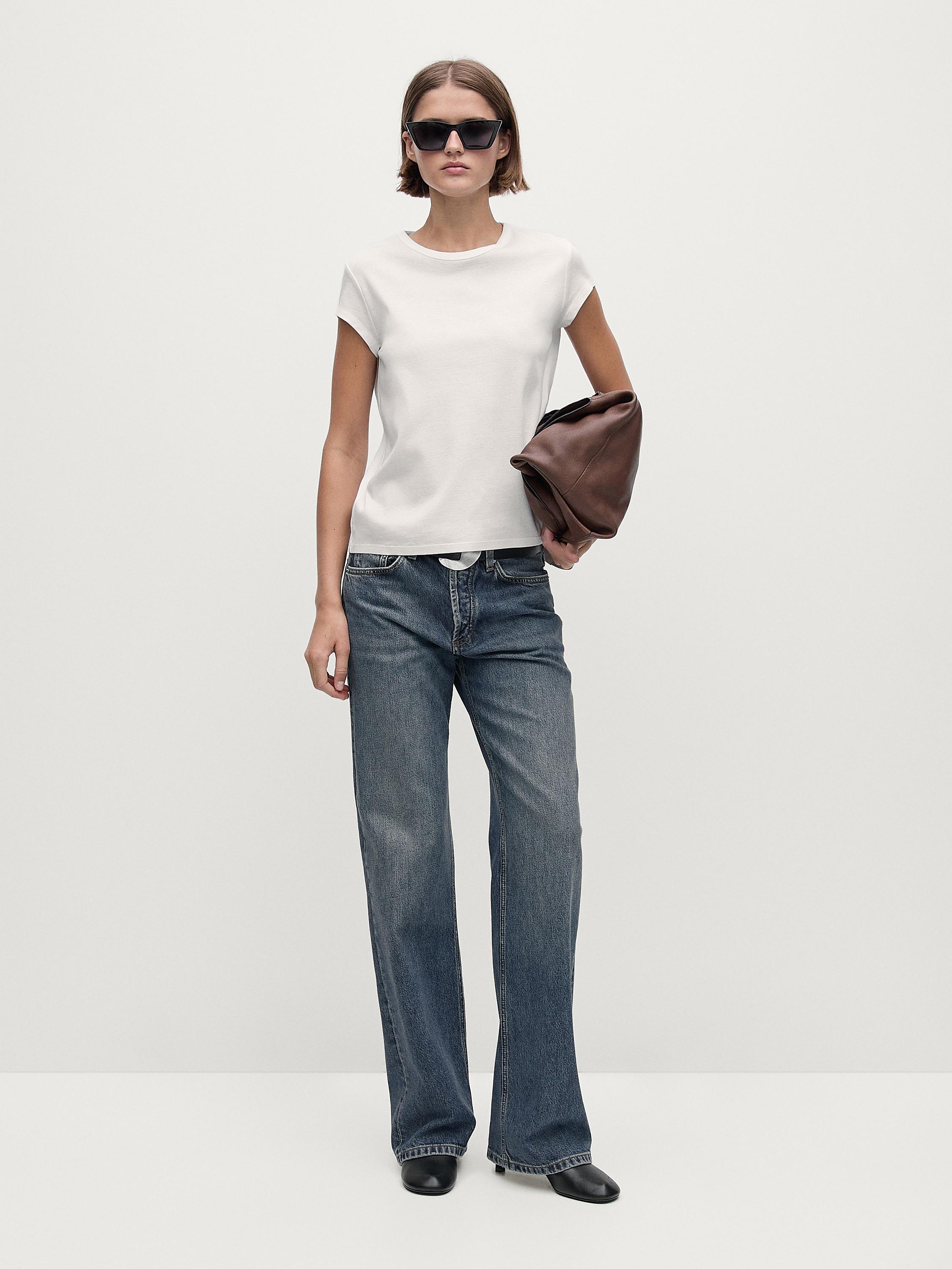 Camisetas blancas de mujer Massimo Dutti