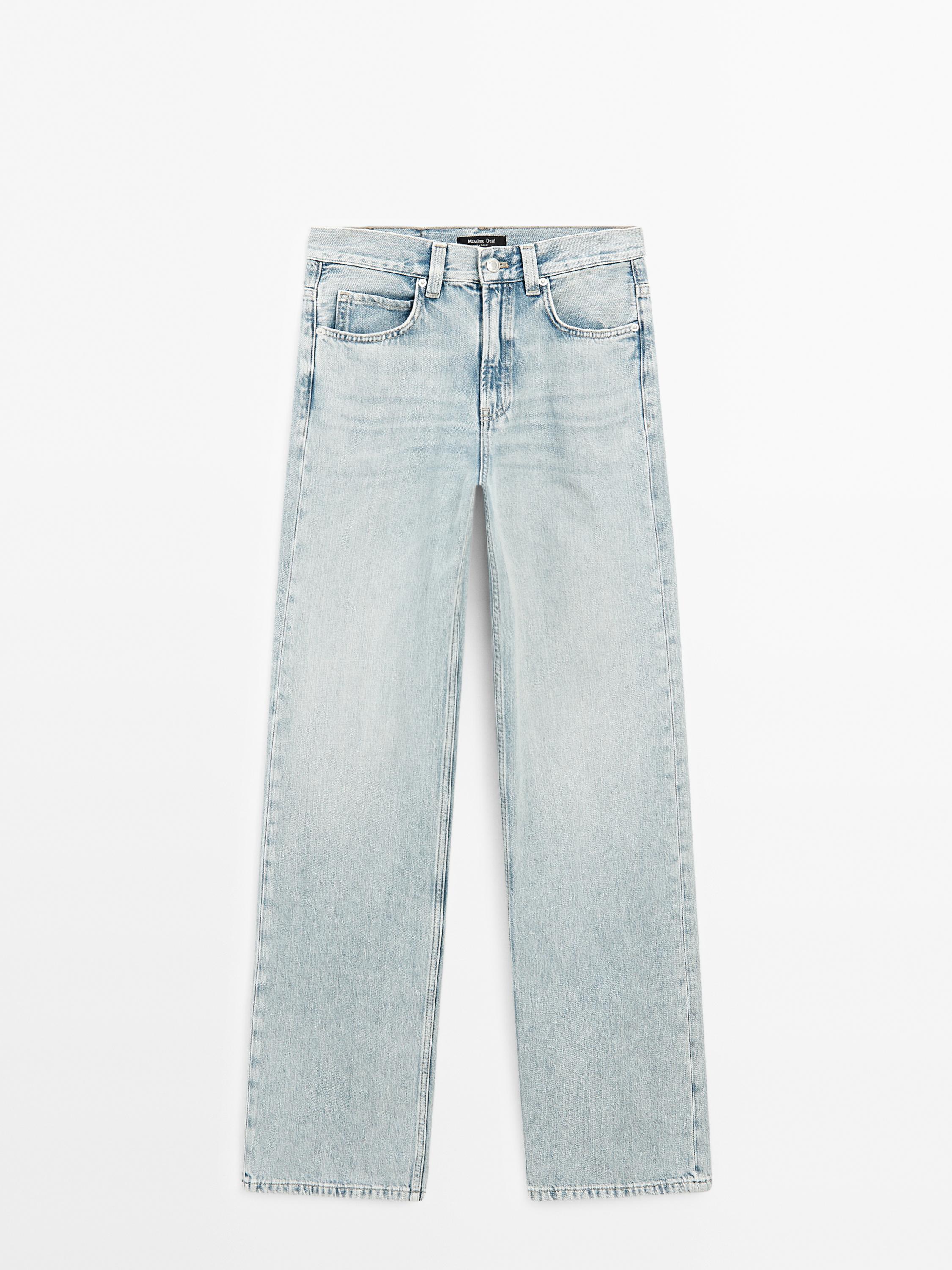 High-waist wide-leg jeans