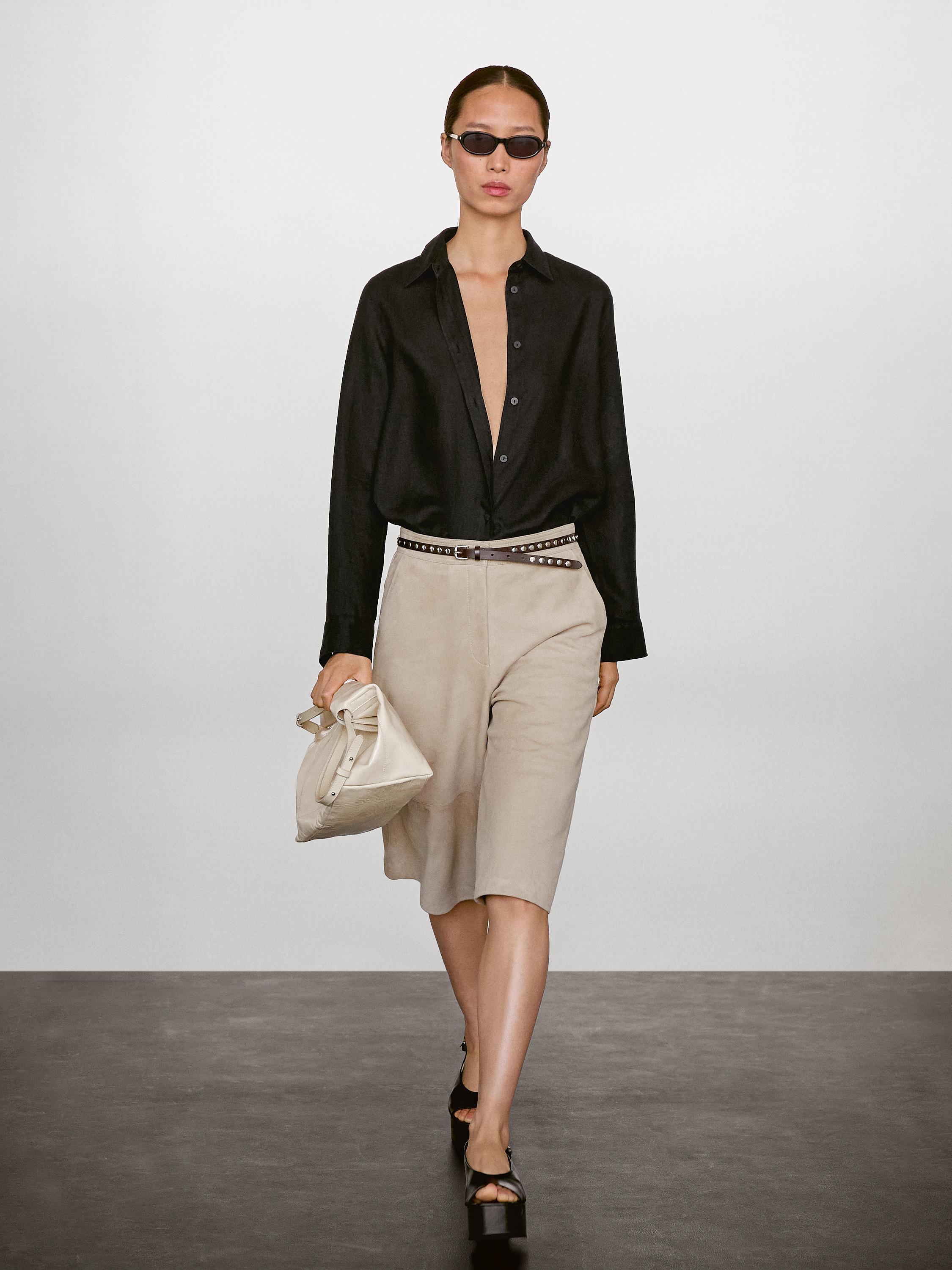 Camisa fluida 100% linho