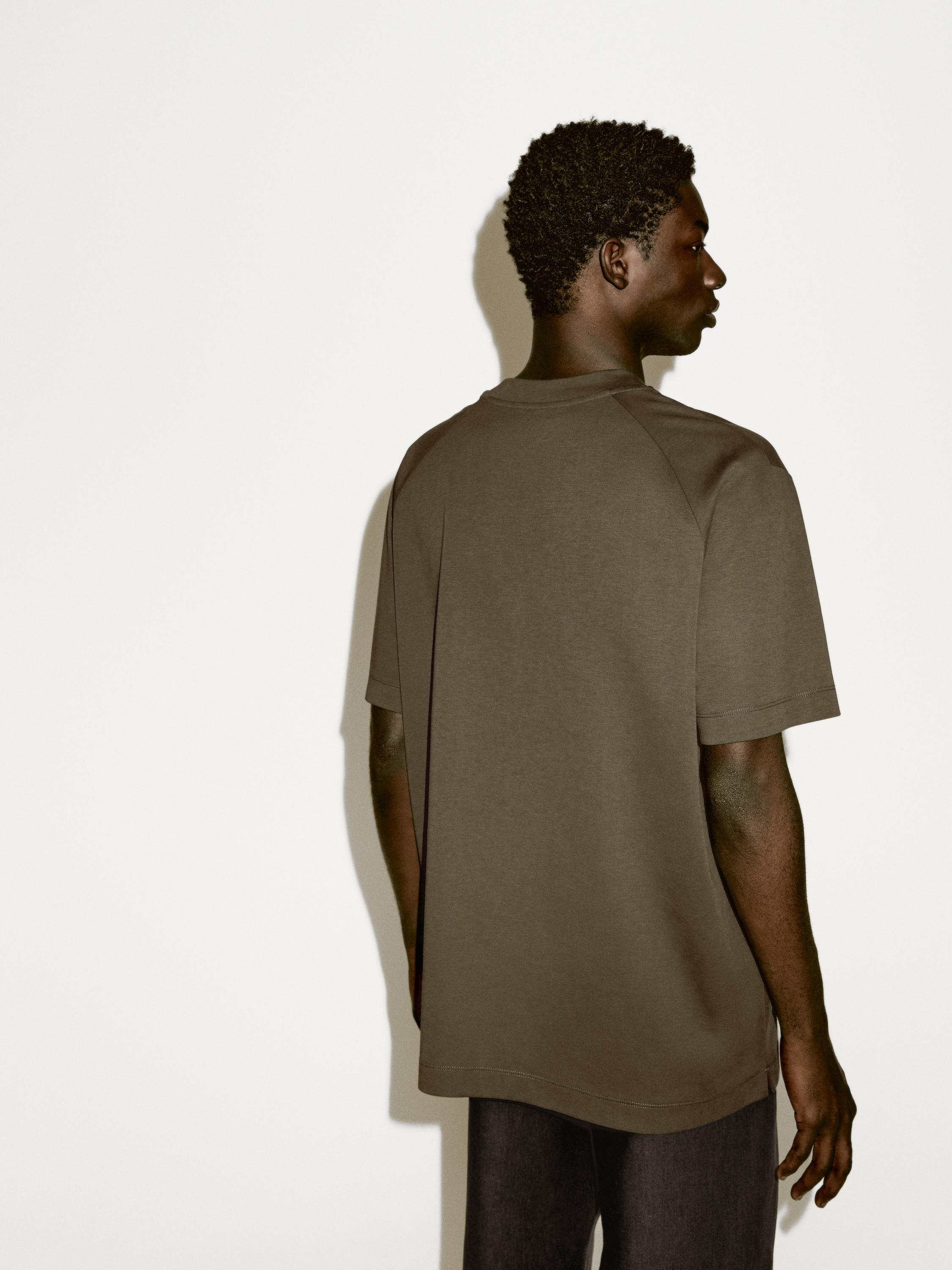 Regular fit cotton blend T-shirt - Limited Edition · Olive