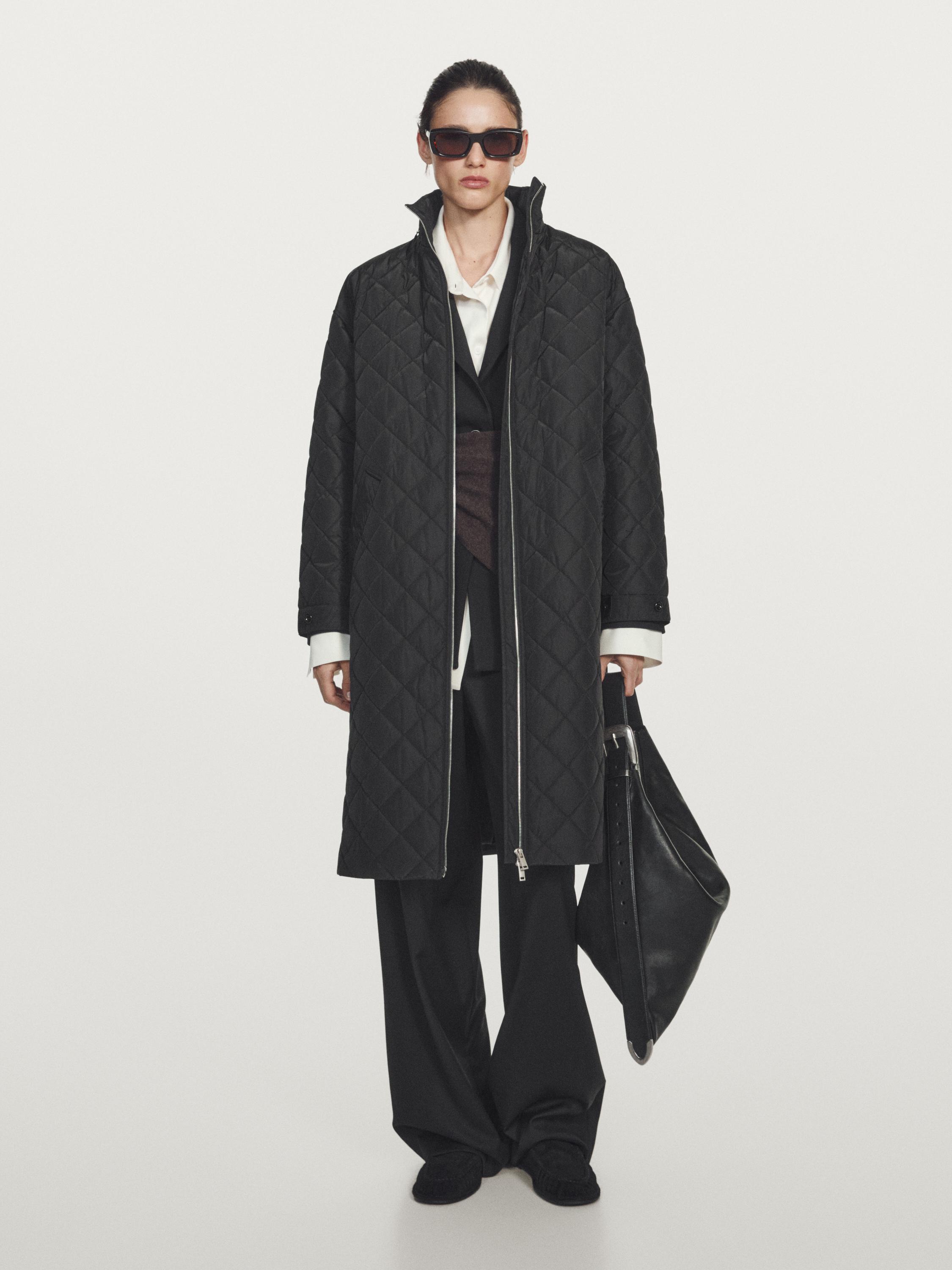 Parka panjang berlapis oversize anti-air