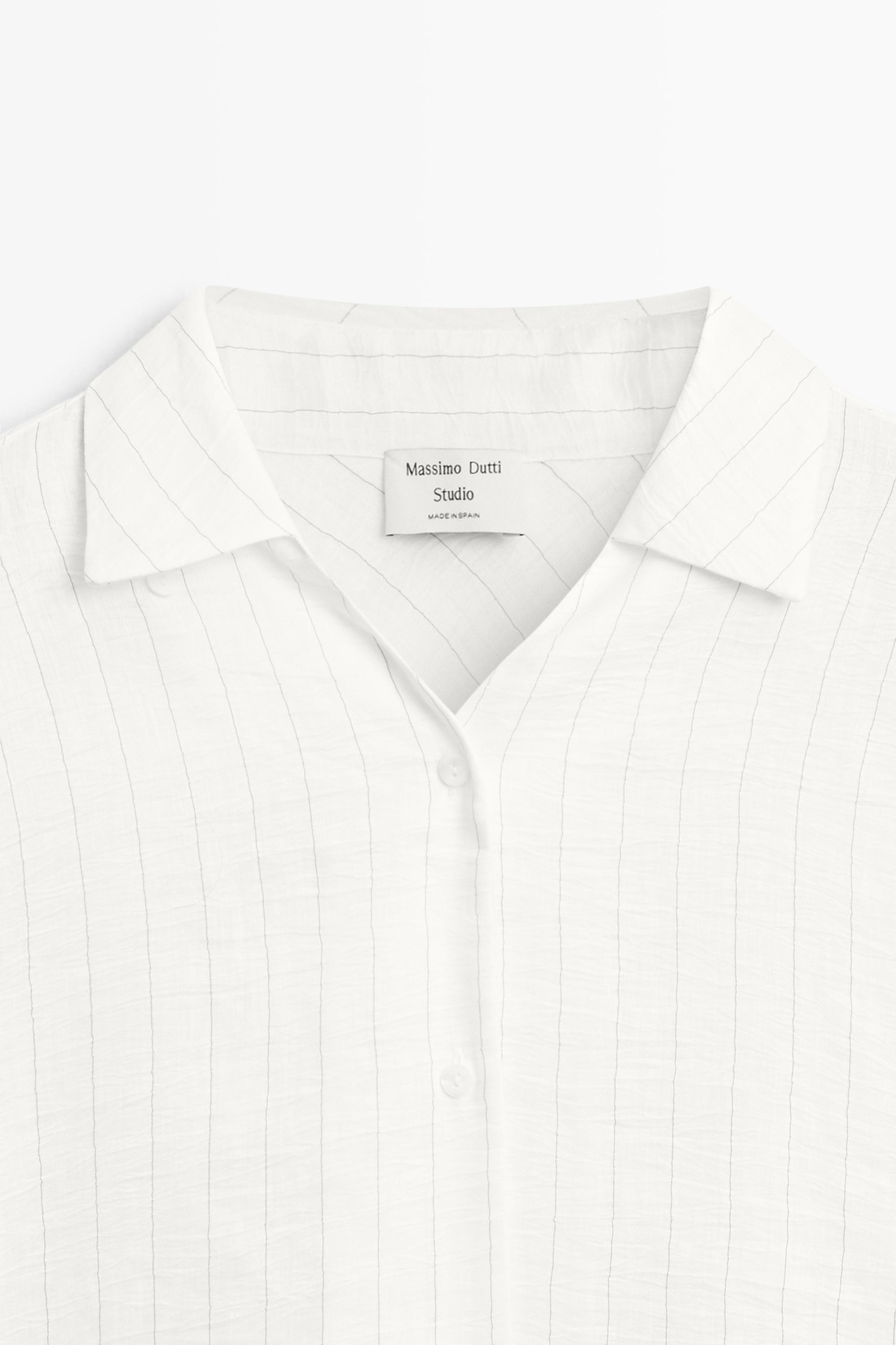 Striped flowing shirt - STUDIO — CREAM