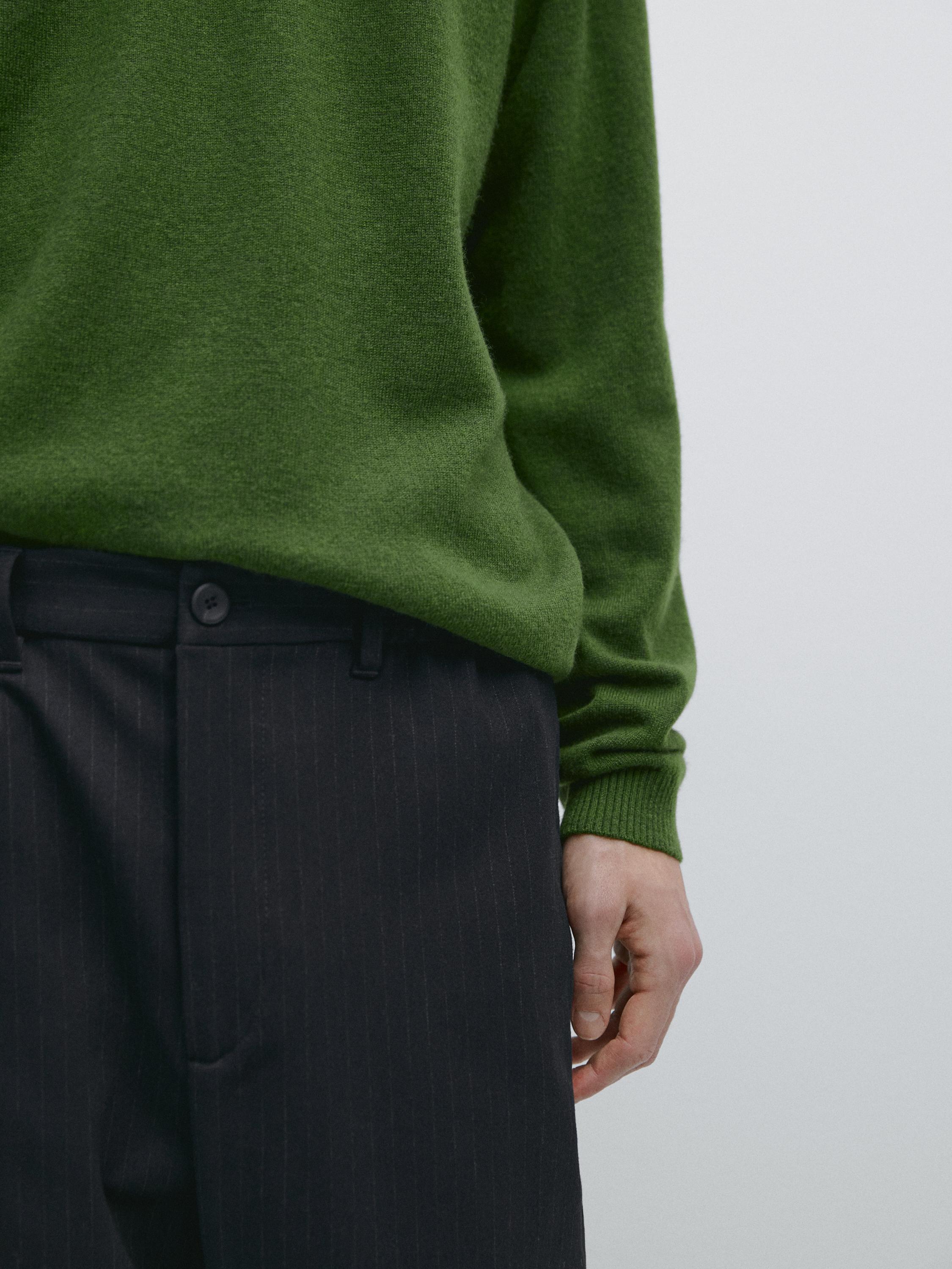 Striped jogger fit trousers — NAVY BLUE
