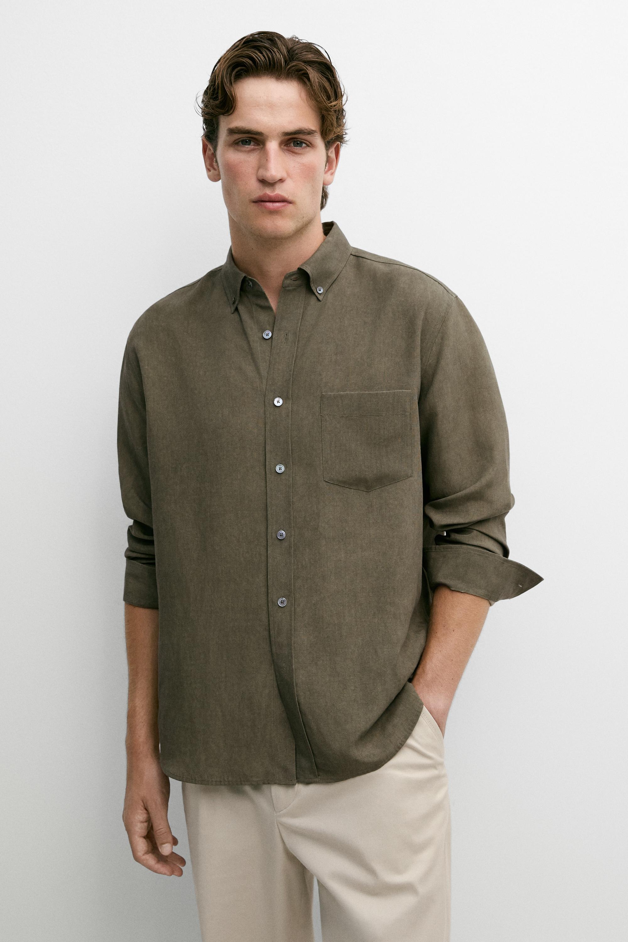 Camisa regular fit detalle bolsillo
