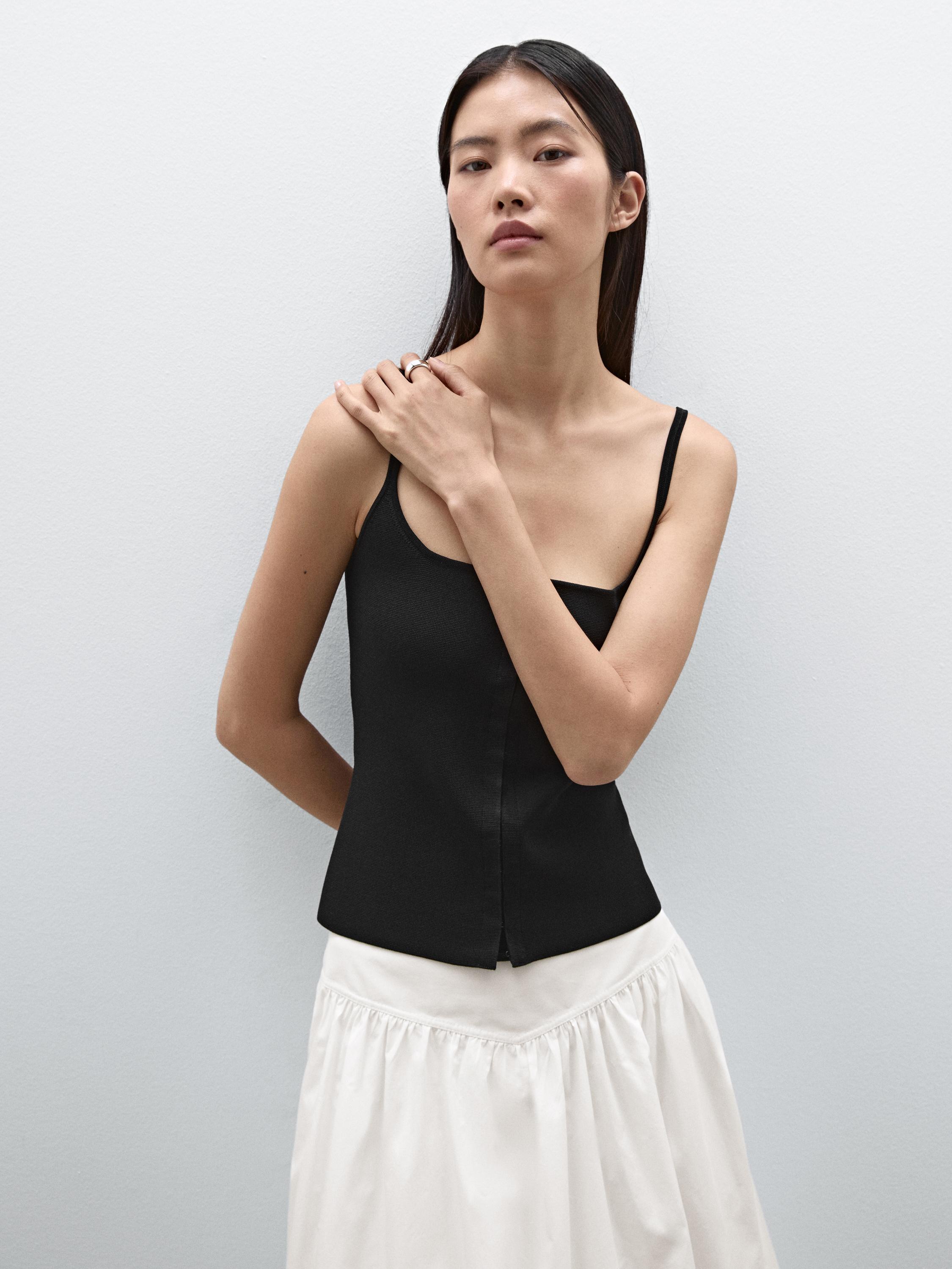 Chân váy midi 100% cốt-tông phồng