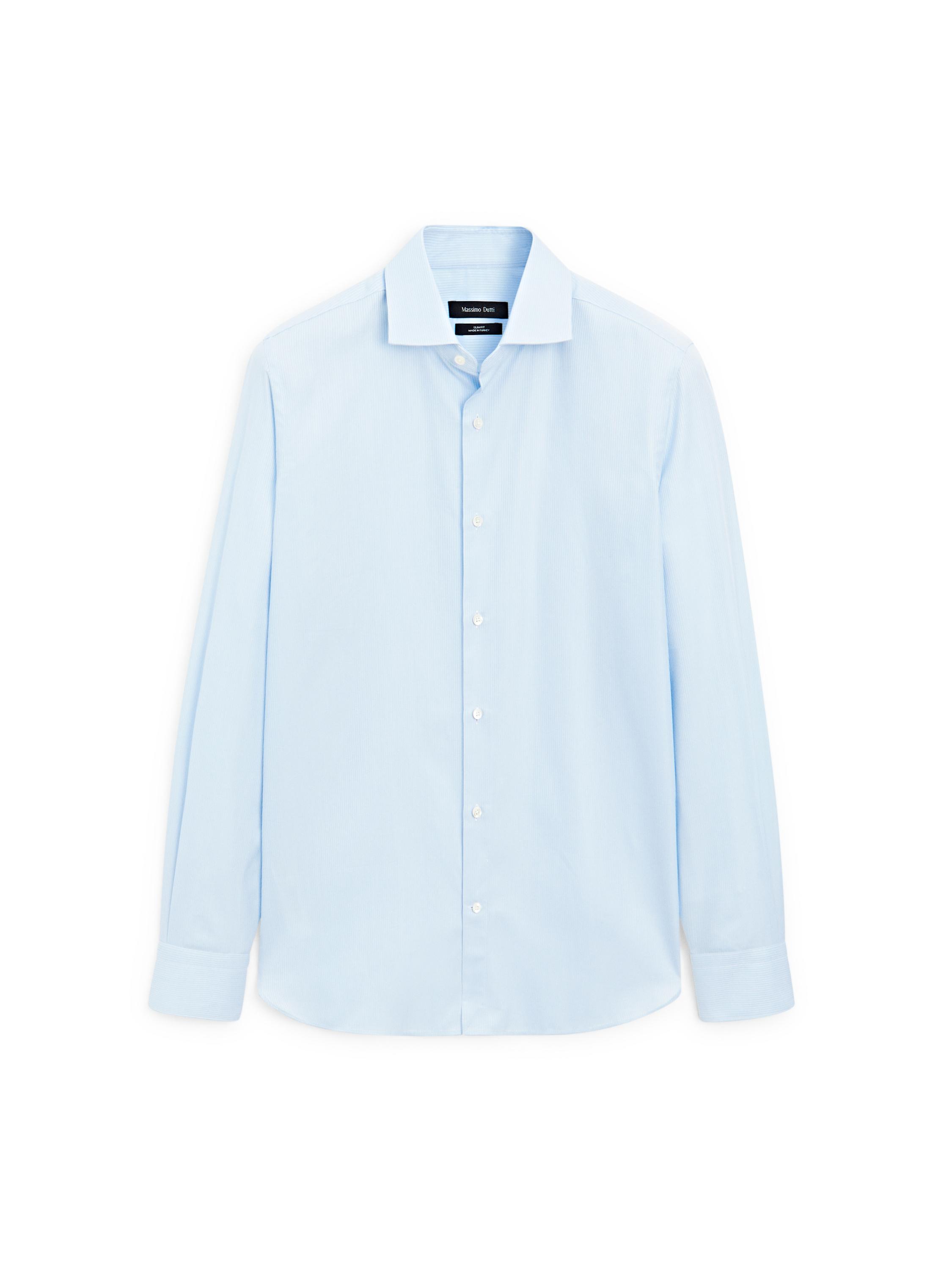 Slim fit striped shirt — SKY BLUE