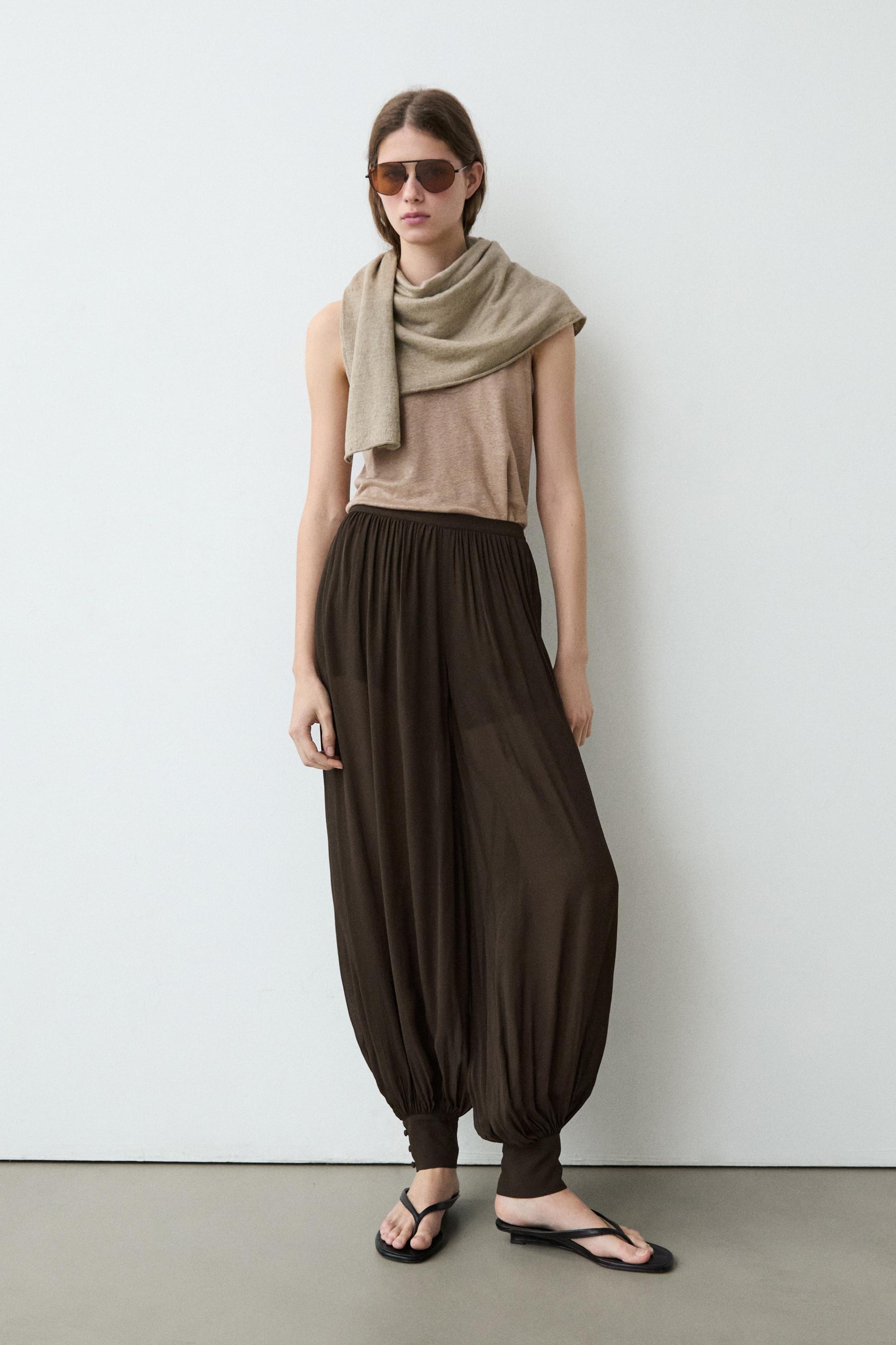 100% linen strappy top — STONE