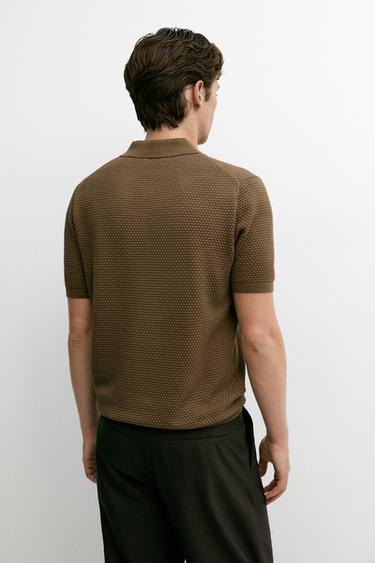 100% Cotton Short Sleeve Knit Polo — OCHRE 5
