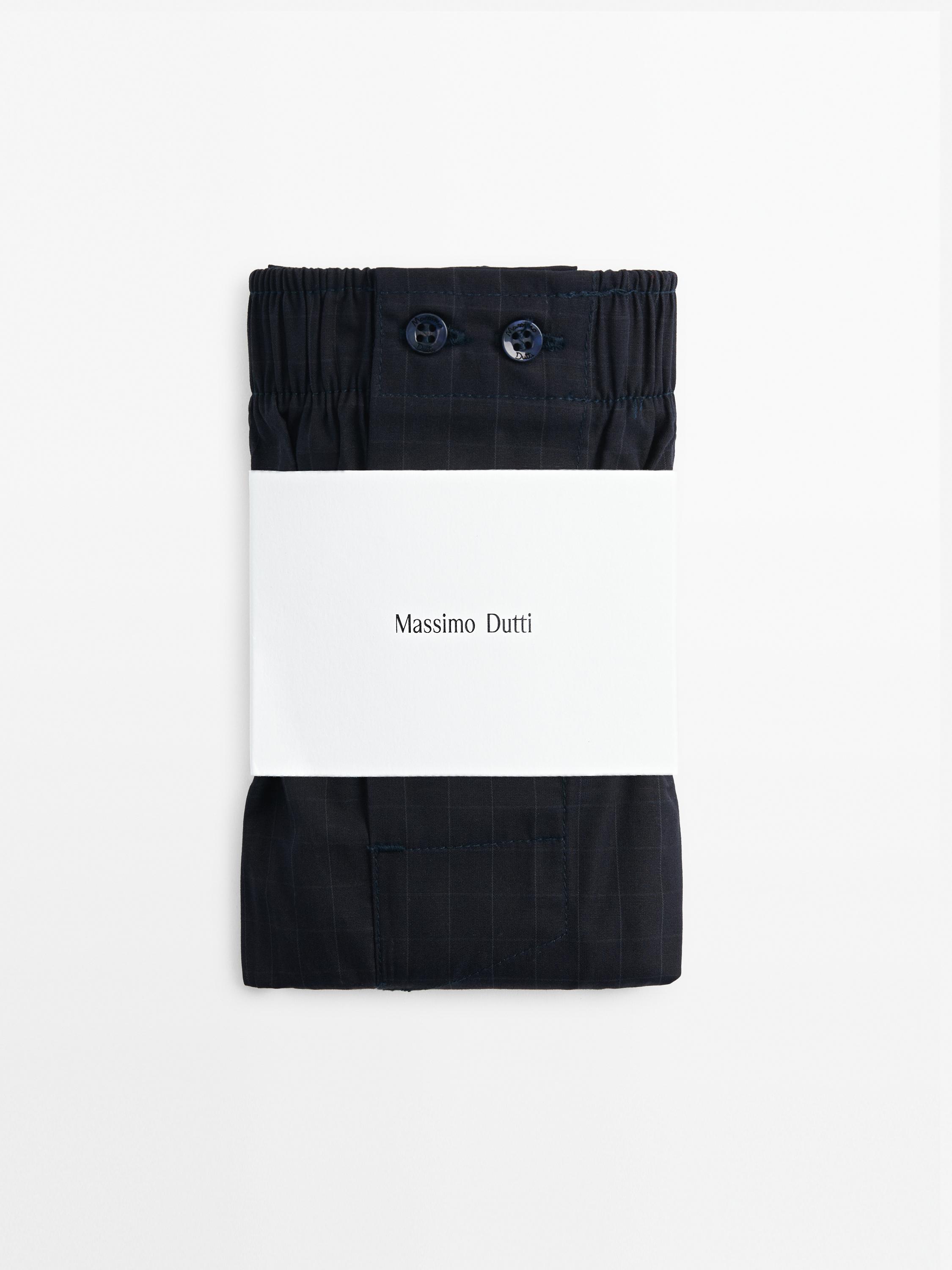 100% cotton check boxers