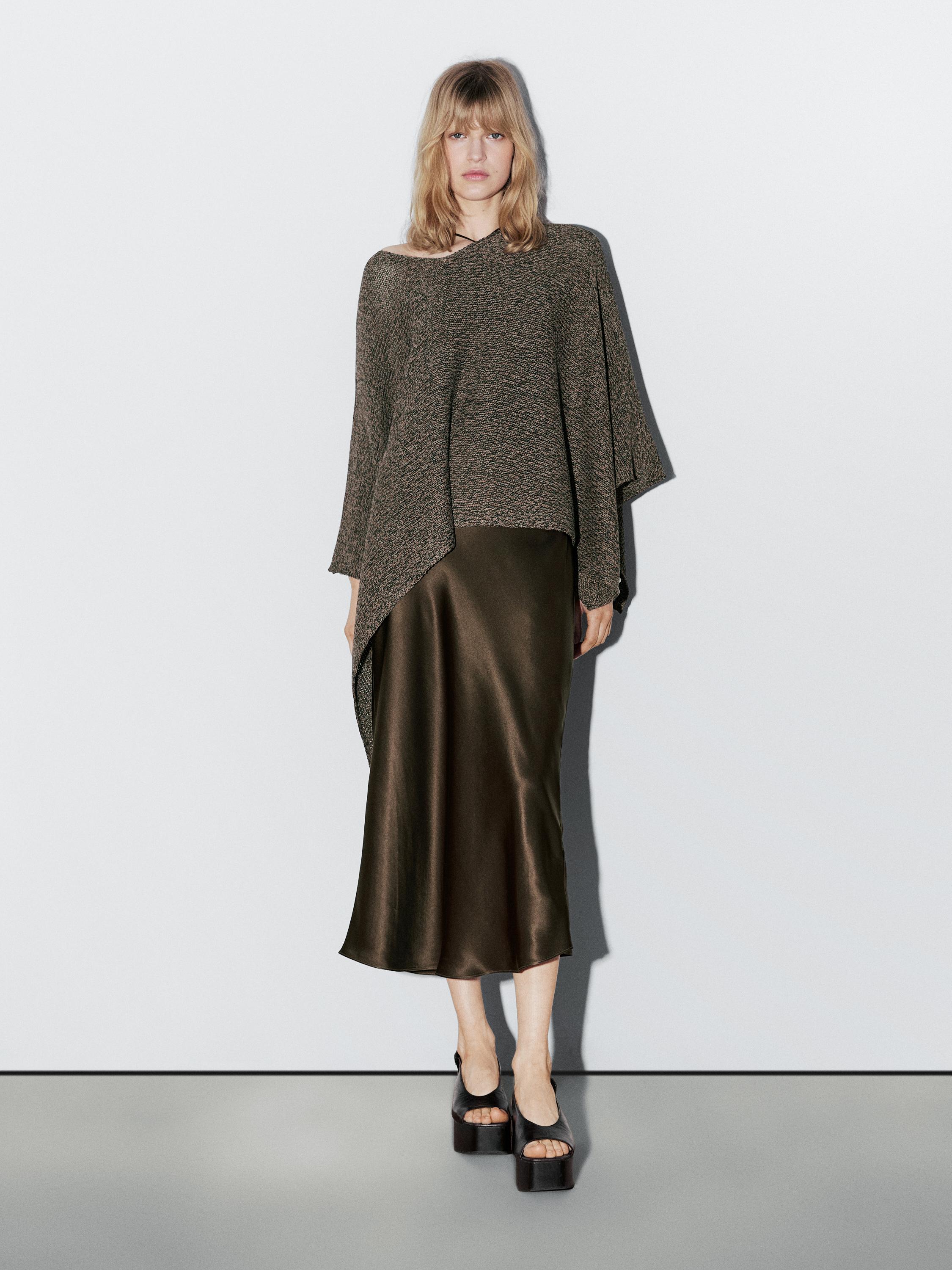 Flecked knit cape - STUDIO