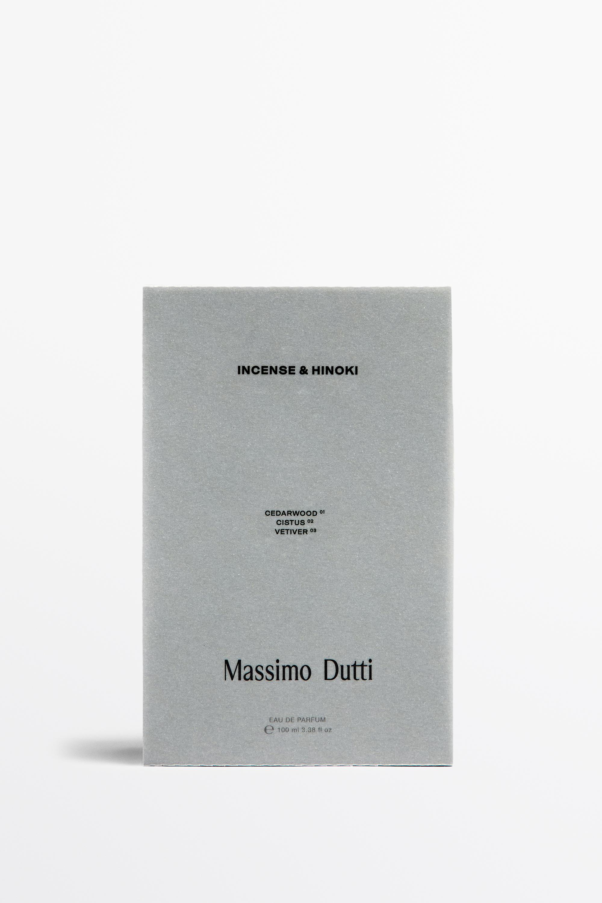 (100 ML) MASSIMO DUTTI INCENSE & HINOKI EAU DE PARFUM — DARK GREEN