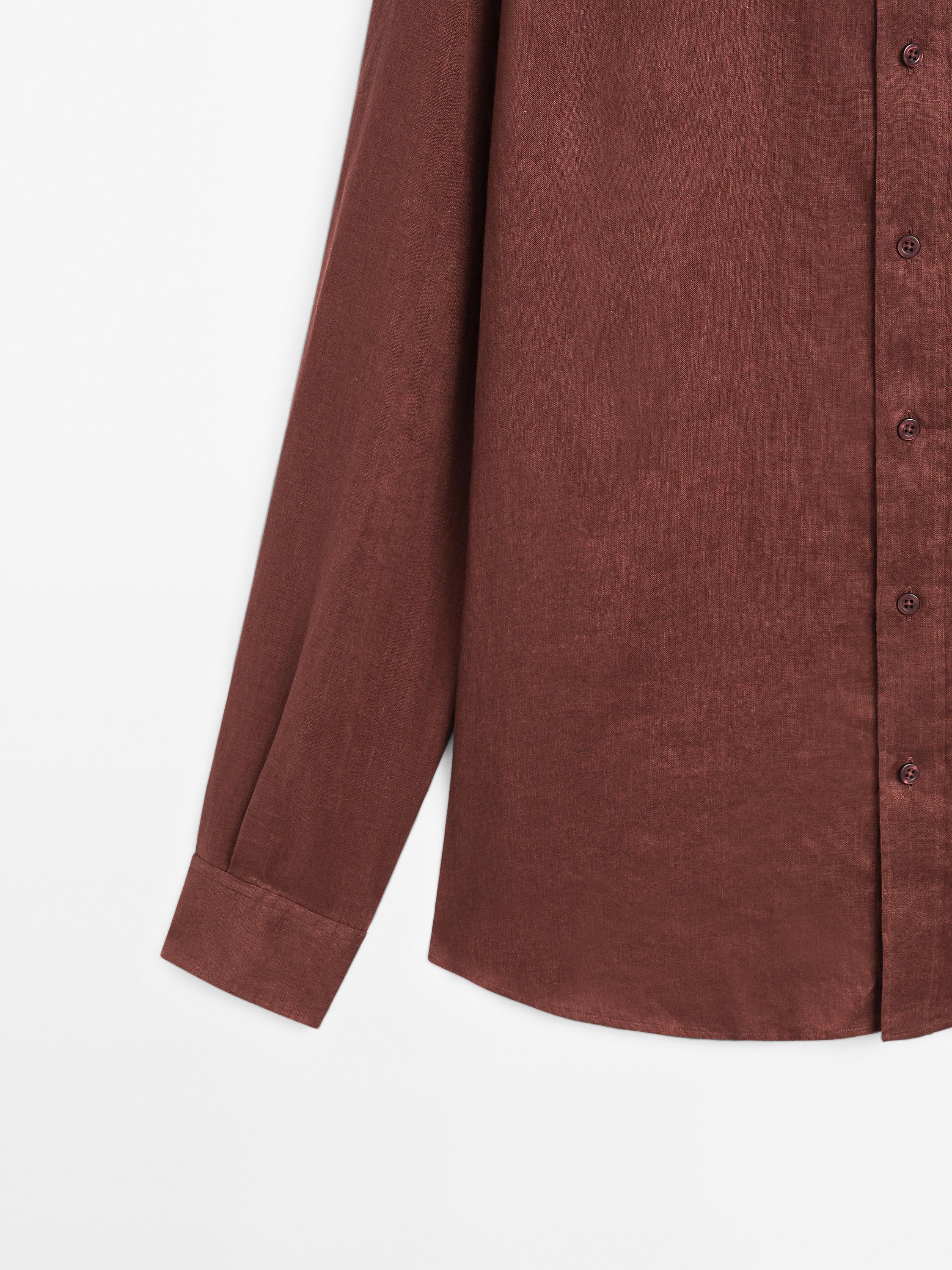 Camisa slim fit 100% lino