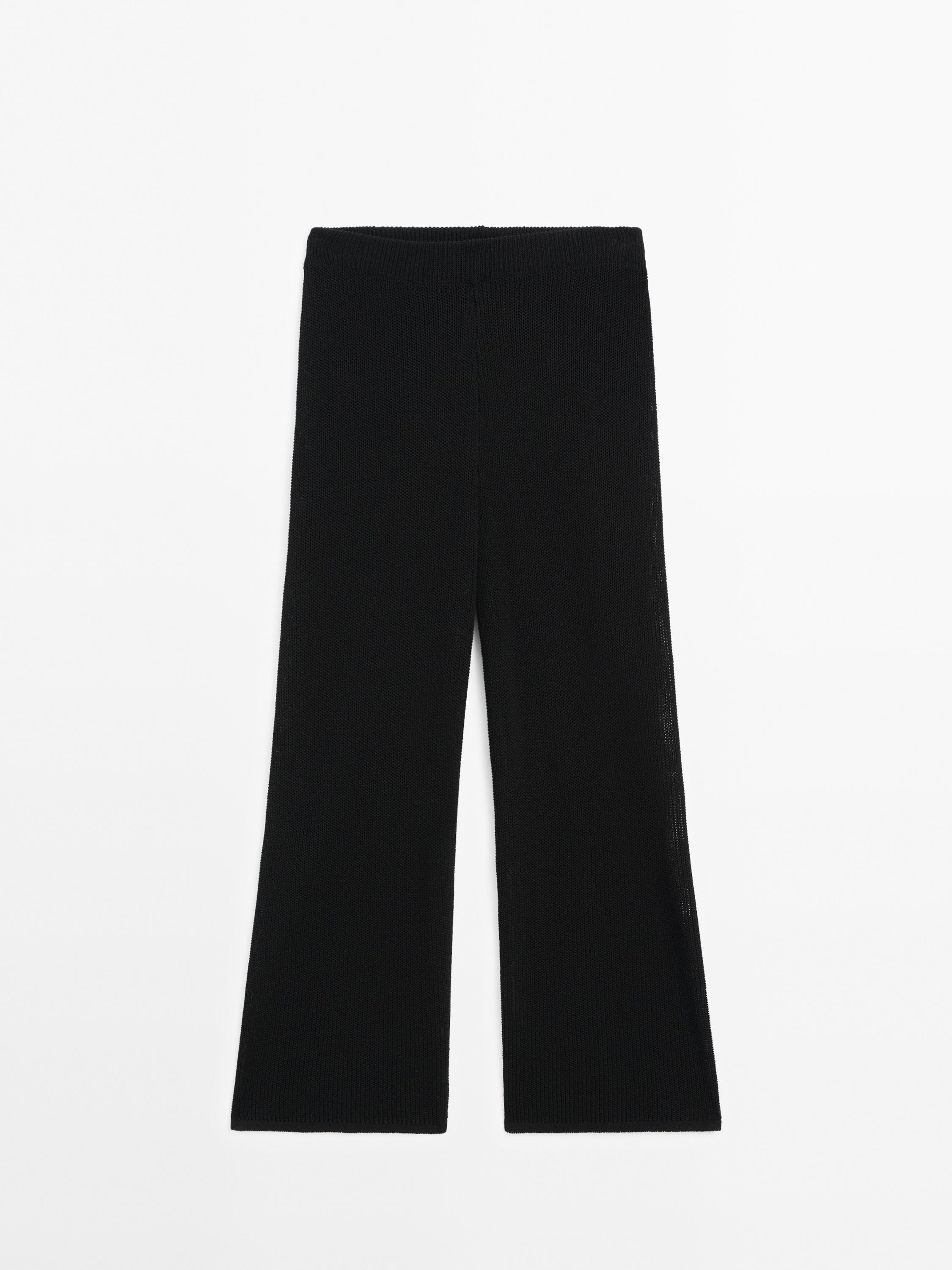 Flowing knit co-ord trousers