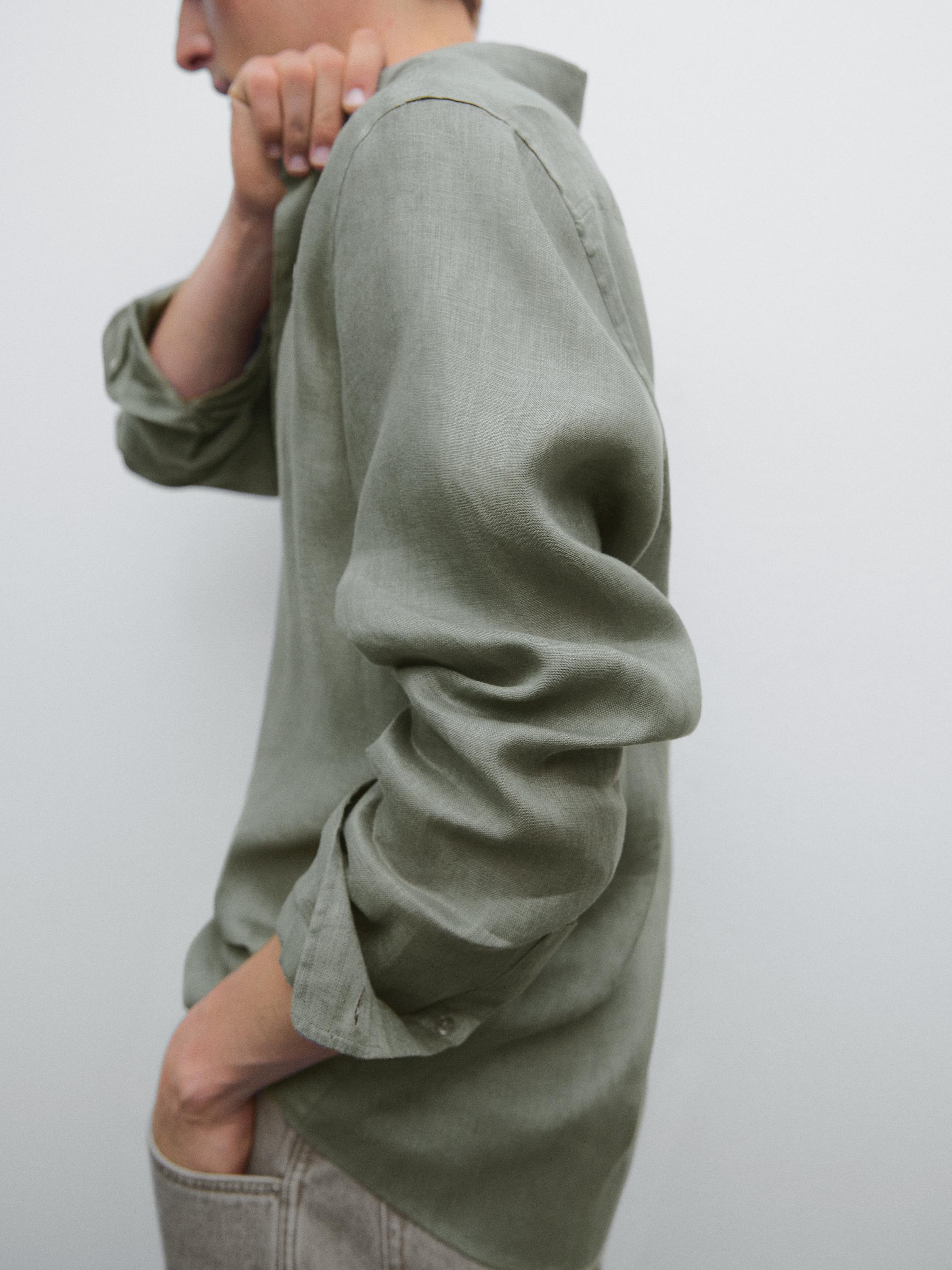 Риза от 100% лен със стандартна кройка