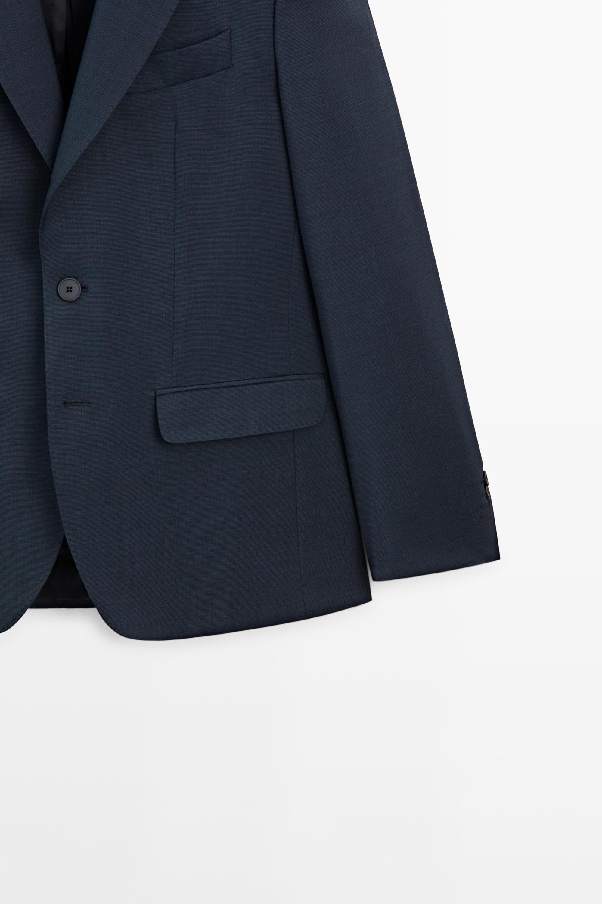 100% cool wool suit blazer — BLUE