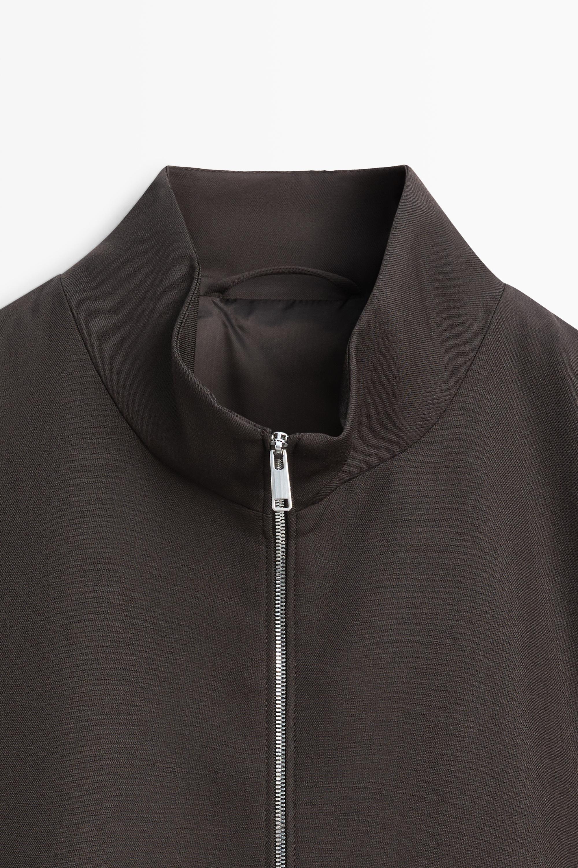 100% cool wool total look jacket — BROWN