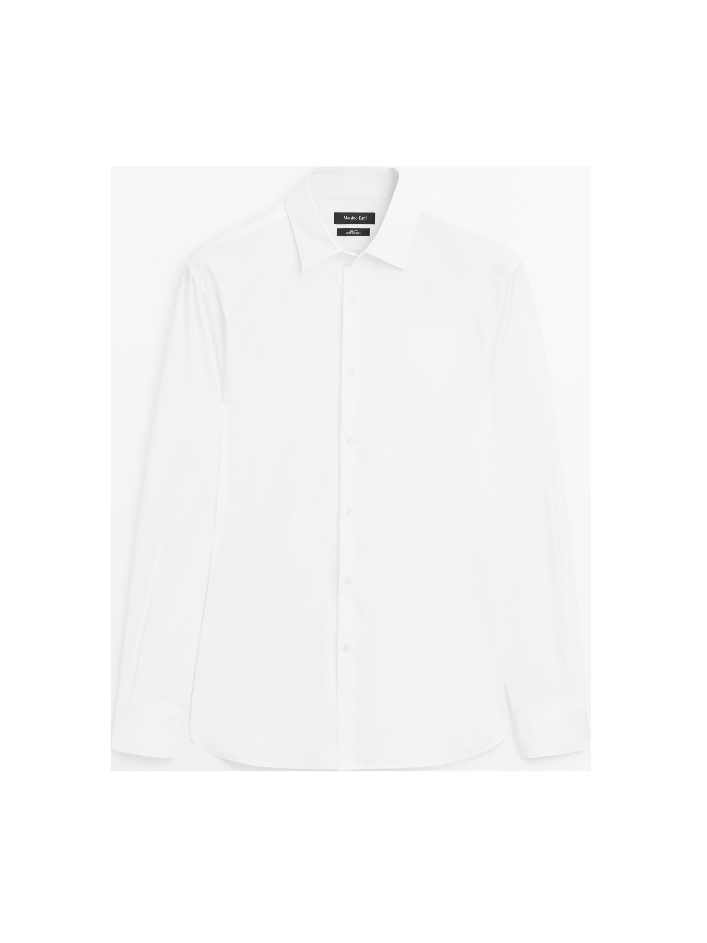 Massimo Dutti Esnek slim fit gömlek görsel 4
