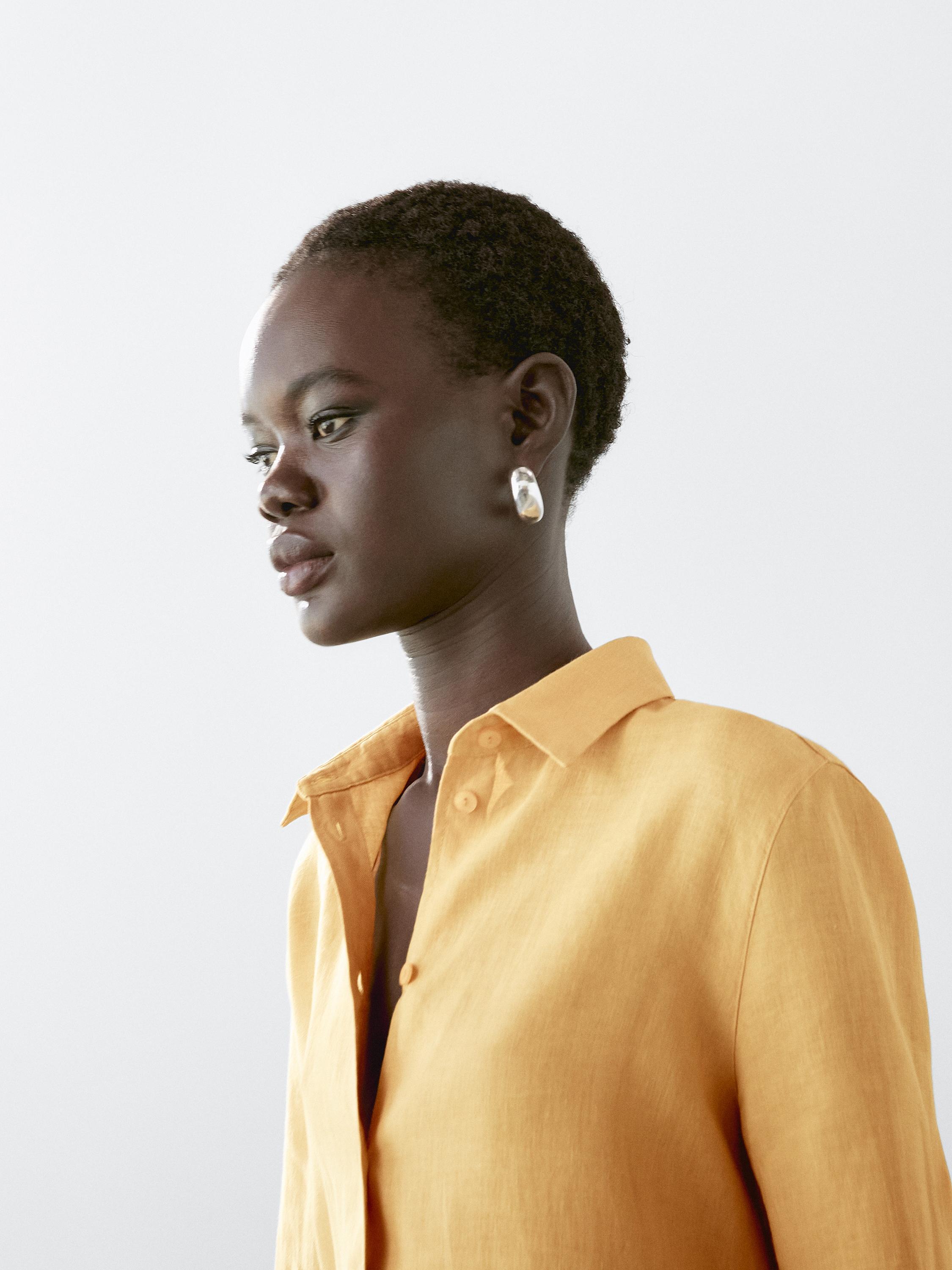 Flowing 100% linen shirt