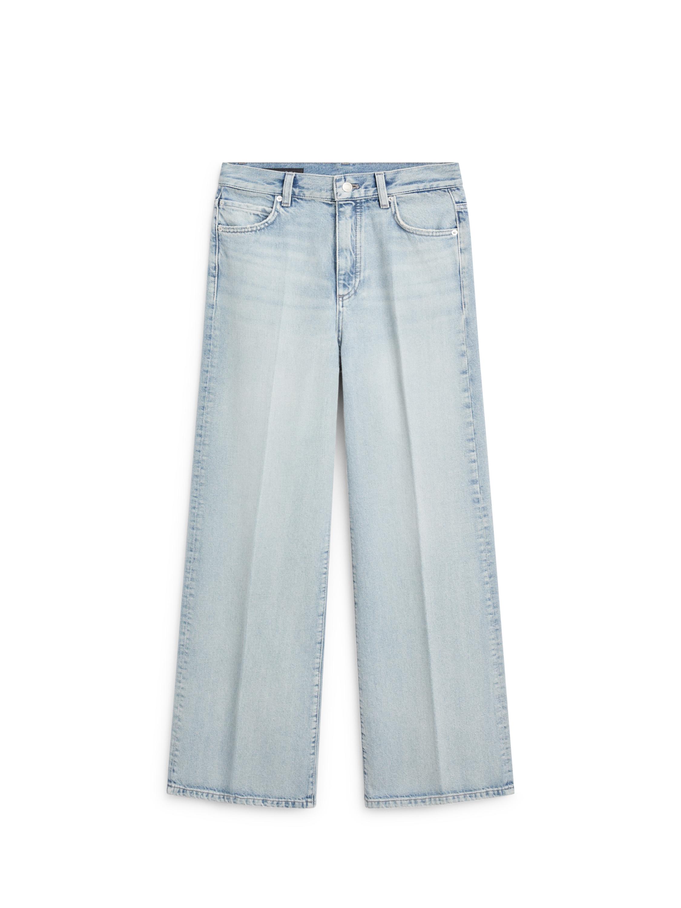 High-waist palazzo jeans — Light Blue