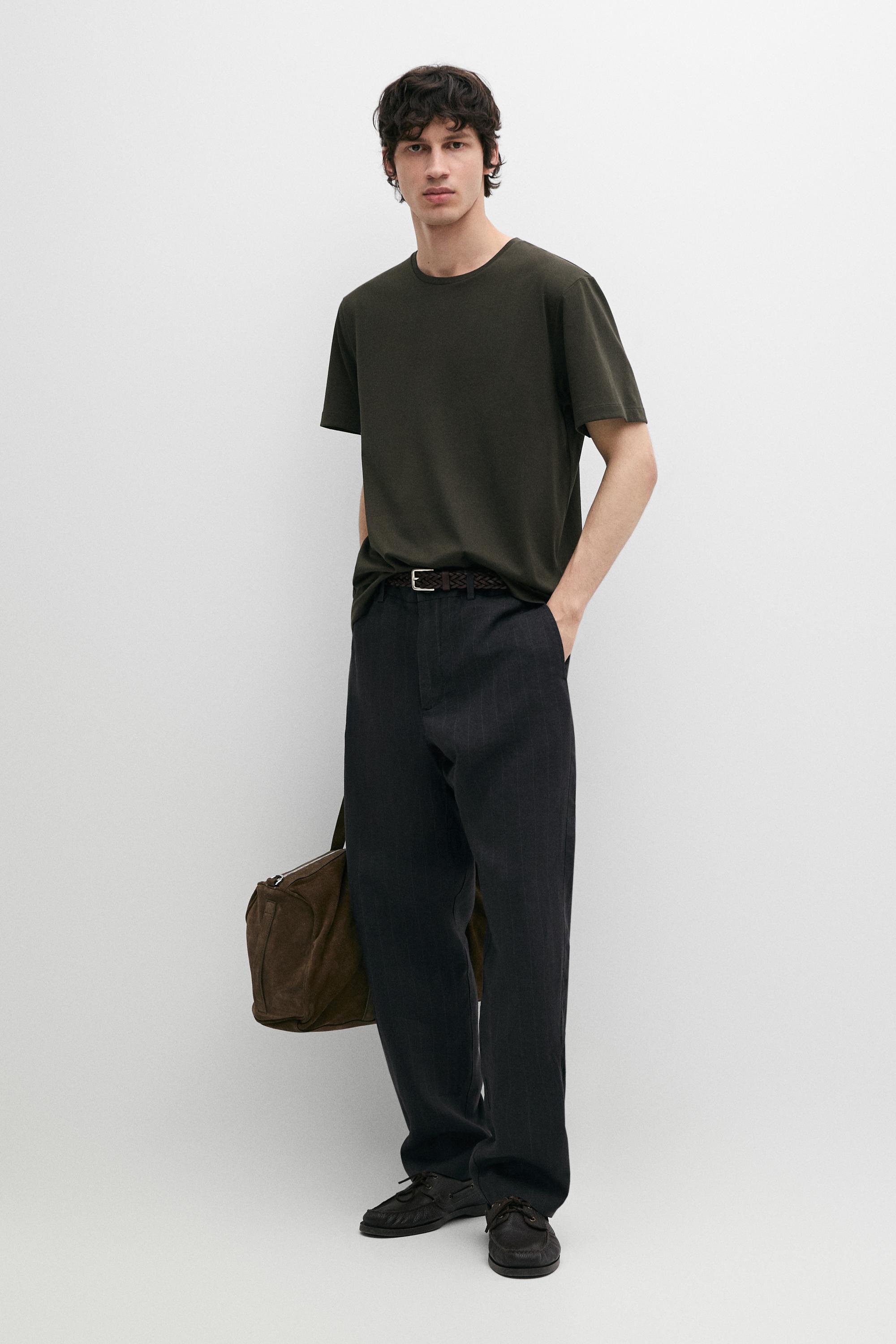 100% cotton short-sleeve T-shirt — DARK GREEN