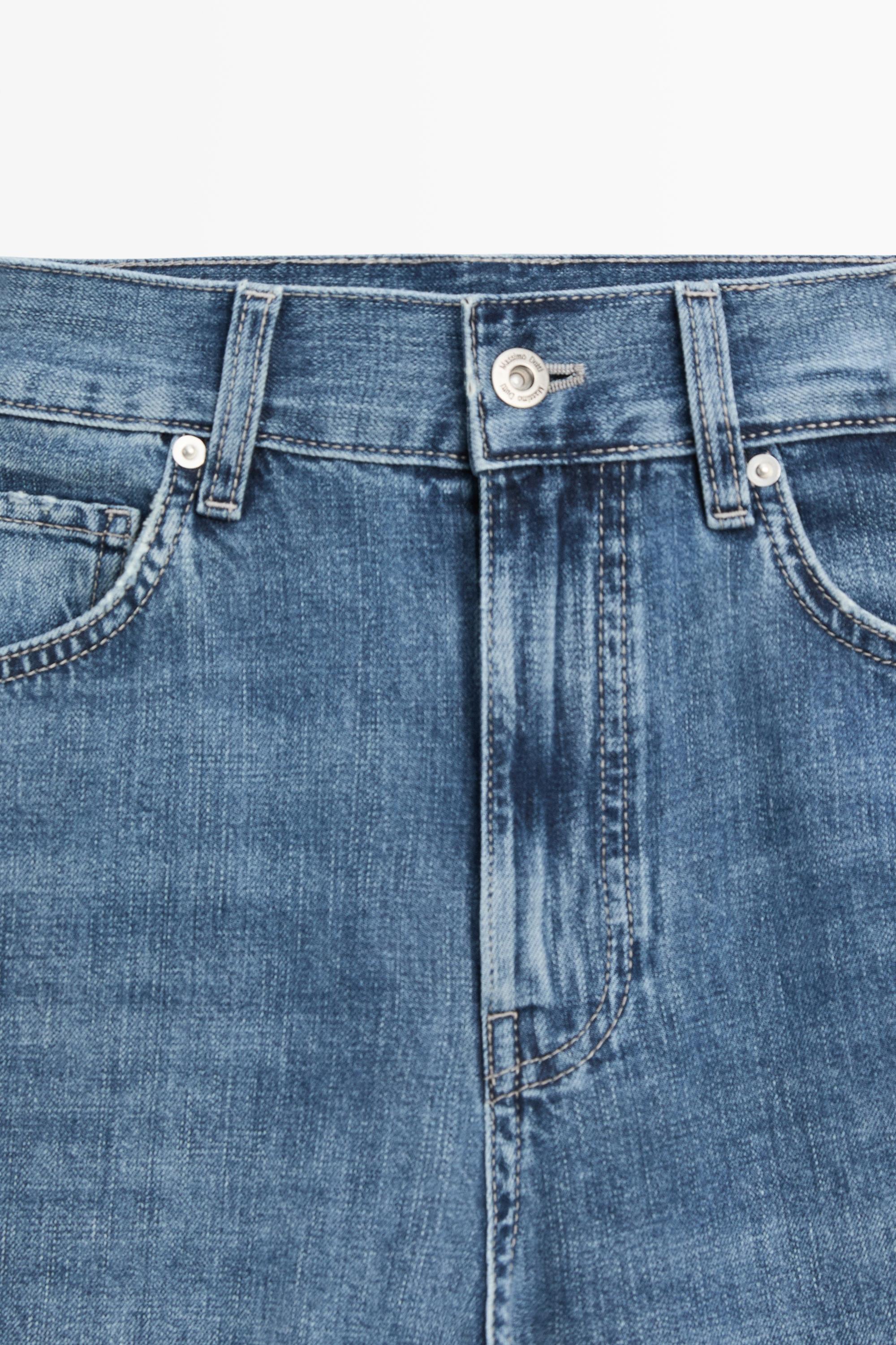 High-waist wide-leg jeans — MEDIUM BLUE
