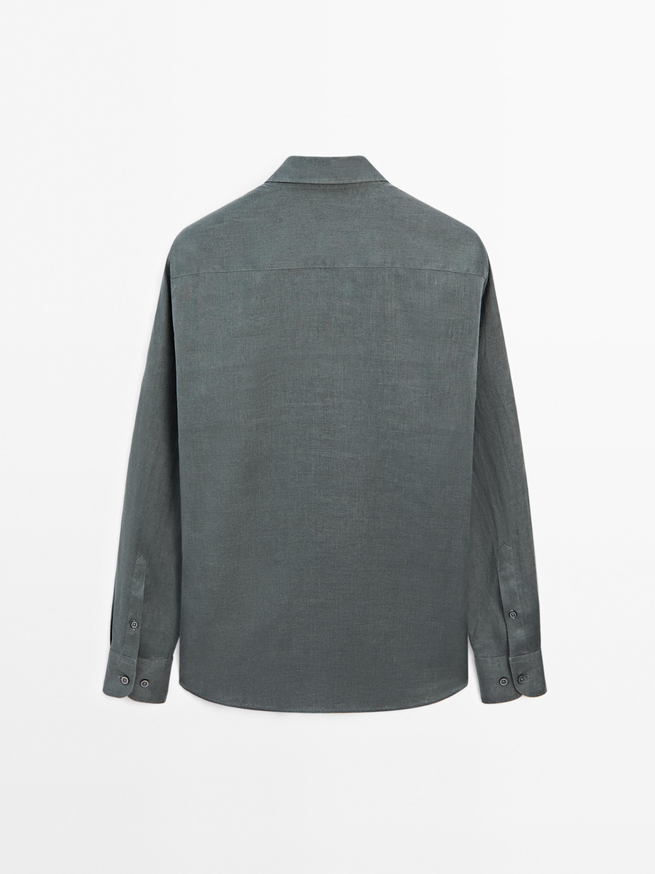 100% linen slim fit shirt