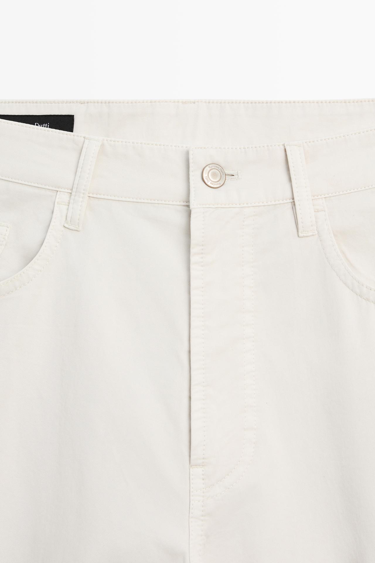 Barrel fit poplin denim-effect pants — STONE